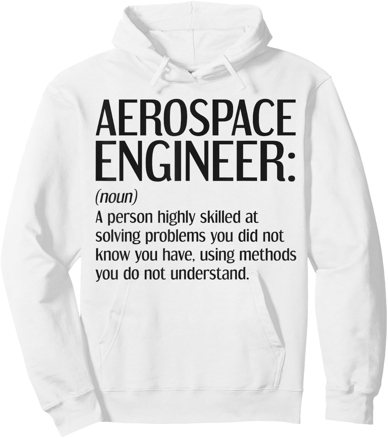 Funny Aerospace Engineering , Kids, -Adults, Green, Grey, Small, Short Sleeve, Modern, Lightweight, Cotton 50%, Polyester 50% Hoodie - Hoodie | White