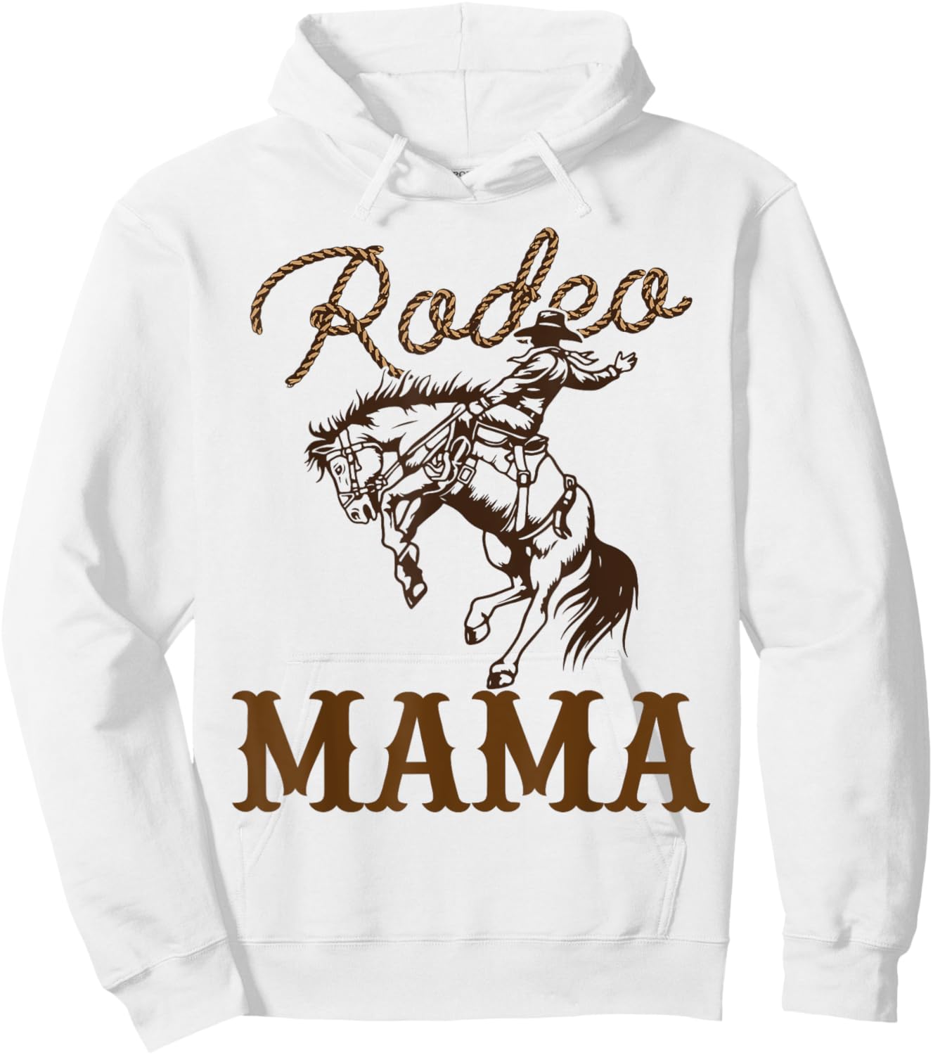 Mama Birthday Cowboy Cowgirl Western Rodeo Mom Bday Party Hoodie - Hoodie | White