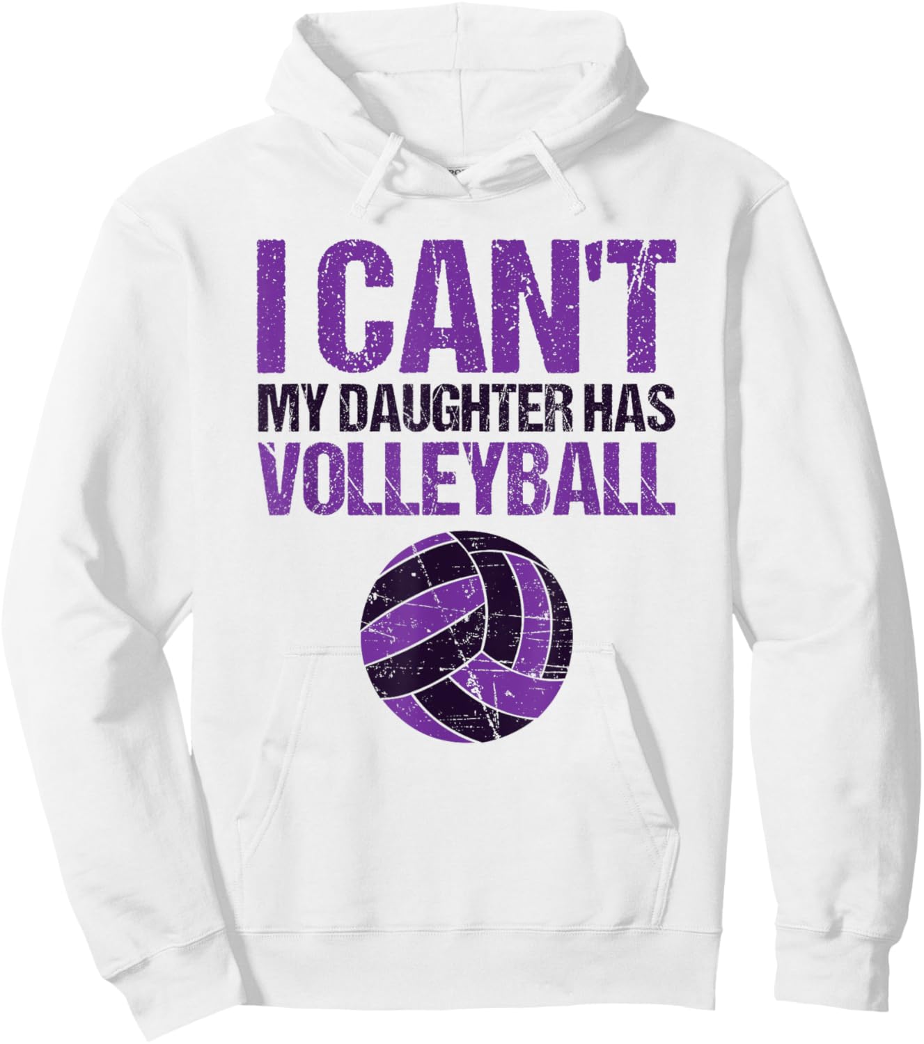 Teen Girls I can't my Daughter has Volleyball Dad Hoodie - Hoodie | White