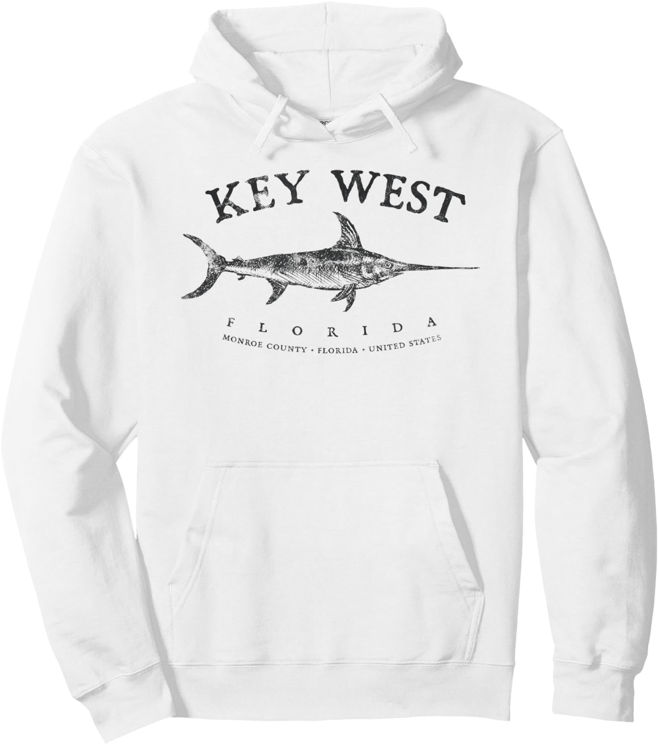 Key West Fishing Marlin Swordfish Sailfishing Florida FL Hoodie - Hoodie | White