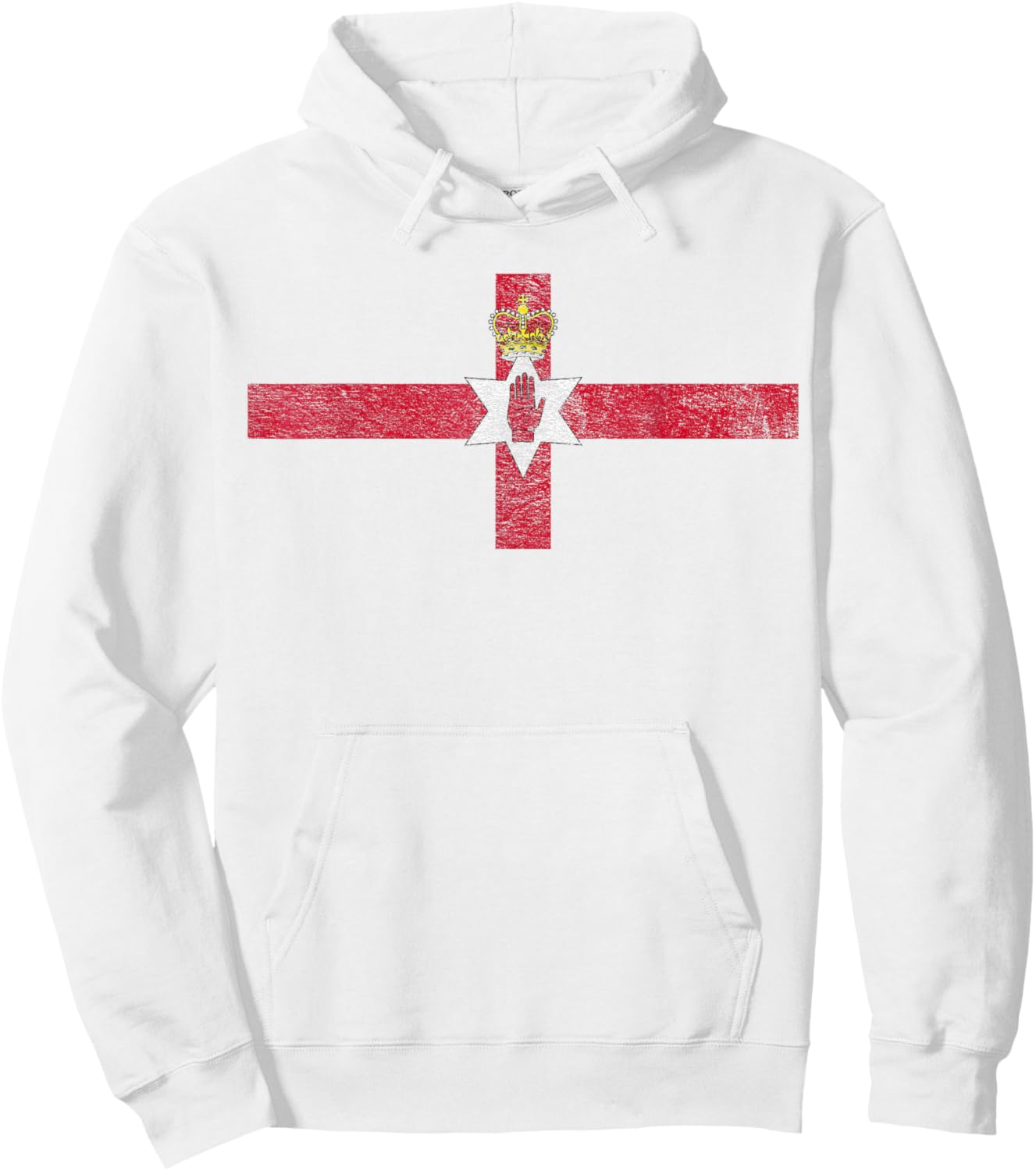 Northern Ireland Flag Red Hand Hoodie - Hoodie | White