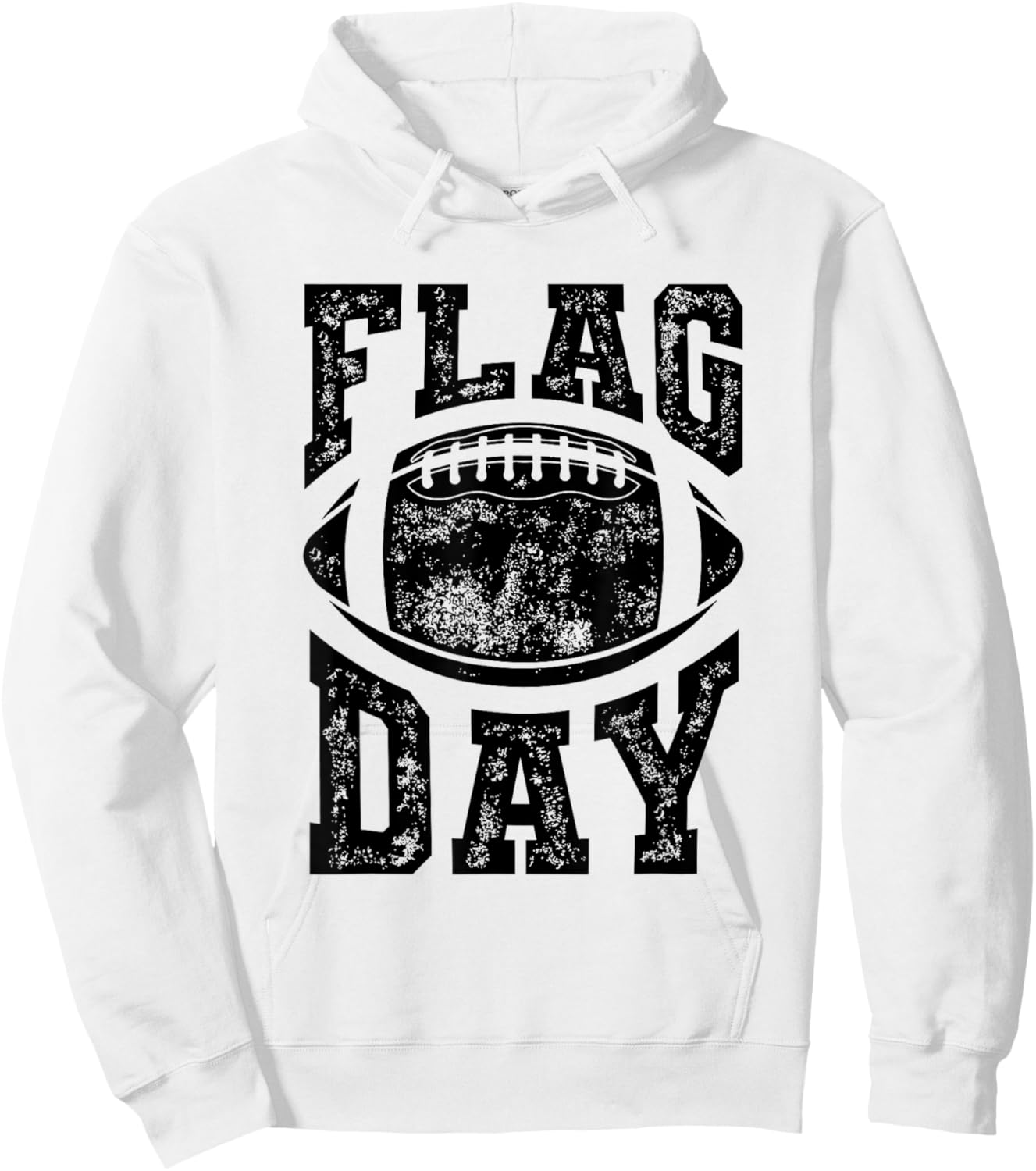 Flag Day Funny Flag Football Lover Humor Saying Slogan Hoodie - Hoodie | White