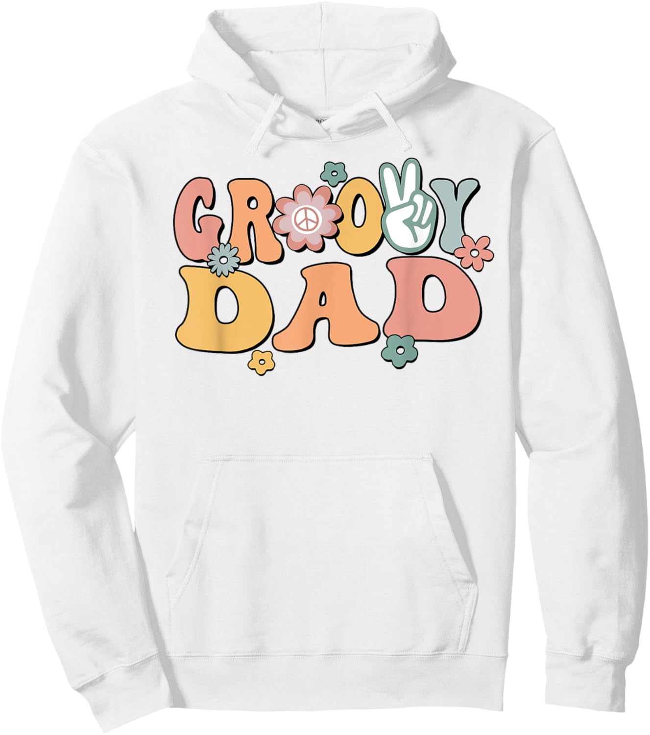Groovy Dad Retro Father Matching Family 1st Birthday Party Hoodie - Hoodie | White