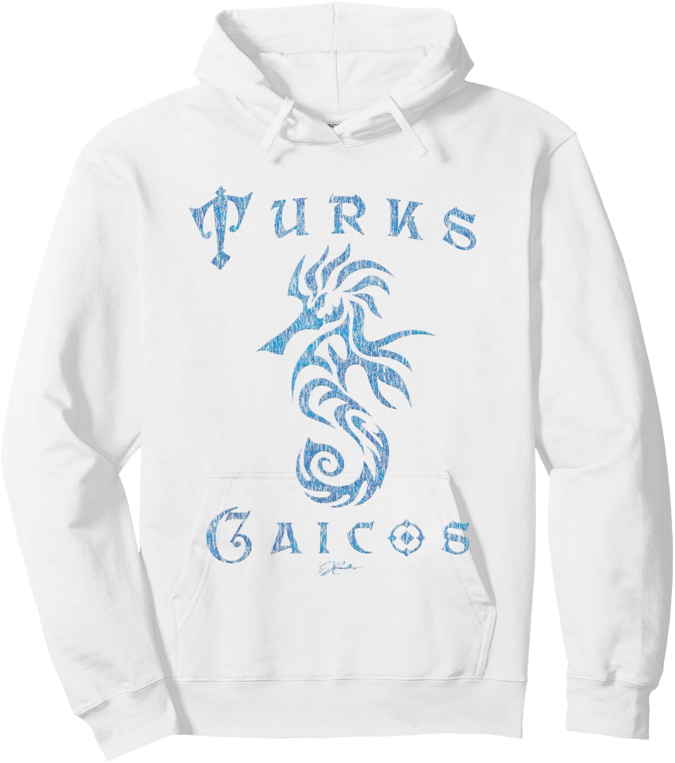 JCombs: Turks & Caicos Islands Seahorse Hoodie - Hoodie | White