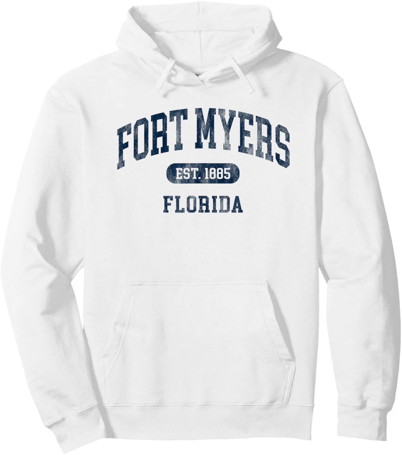 Vintage Fort Myers Florida Retro Preppy Throwback Hoodie - Hoodie | White