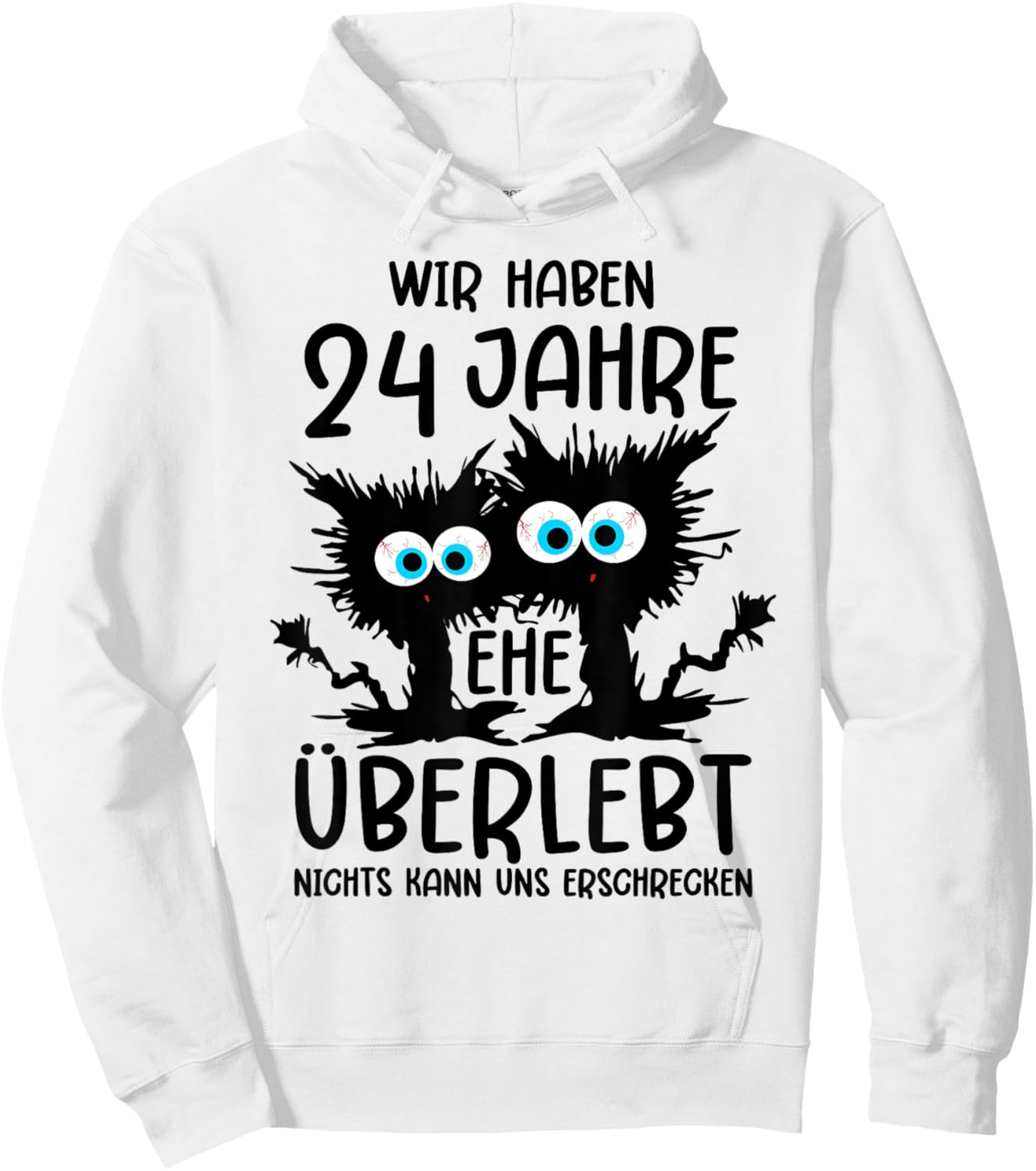 24 Jahre Verheiratet Satinhochzeit 24 Hochzeitstag Hoodie - Hoodie | White