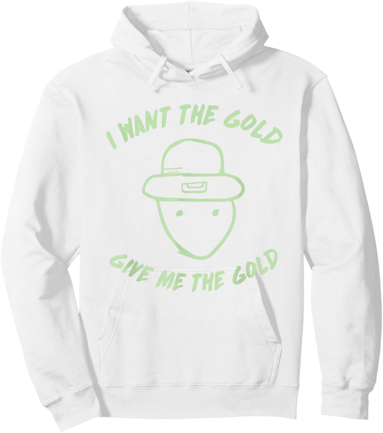 Leprechaun Amateur Sketch Meme Irish Funny St Patricks Day Hoodie - Hoodie | White