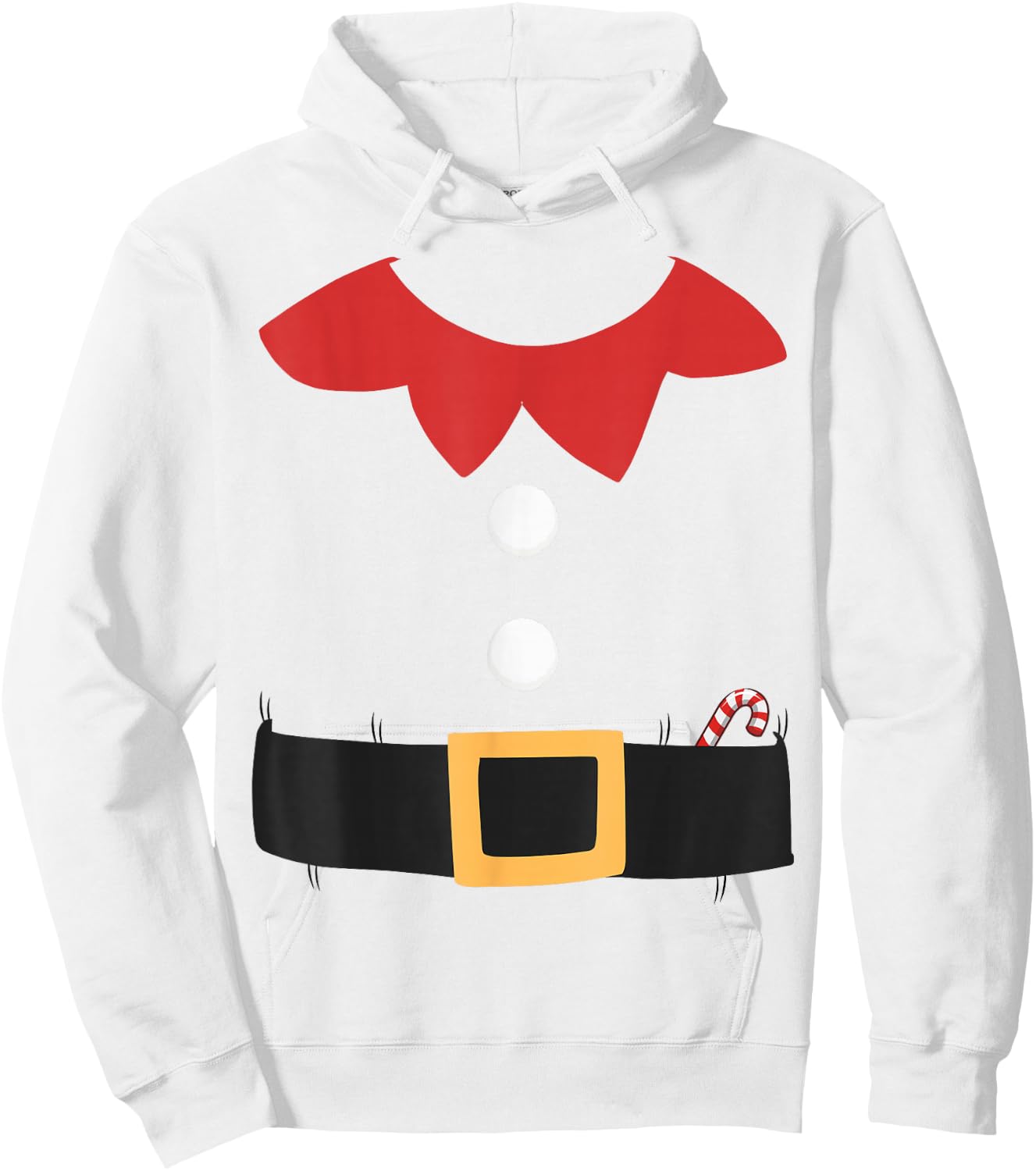 Funny Christmas Elf Suit Costume Adult Women Kids Hoodie - Hoodie | White