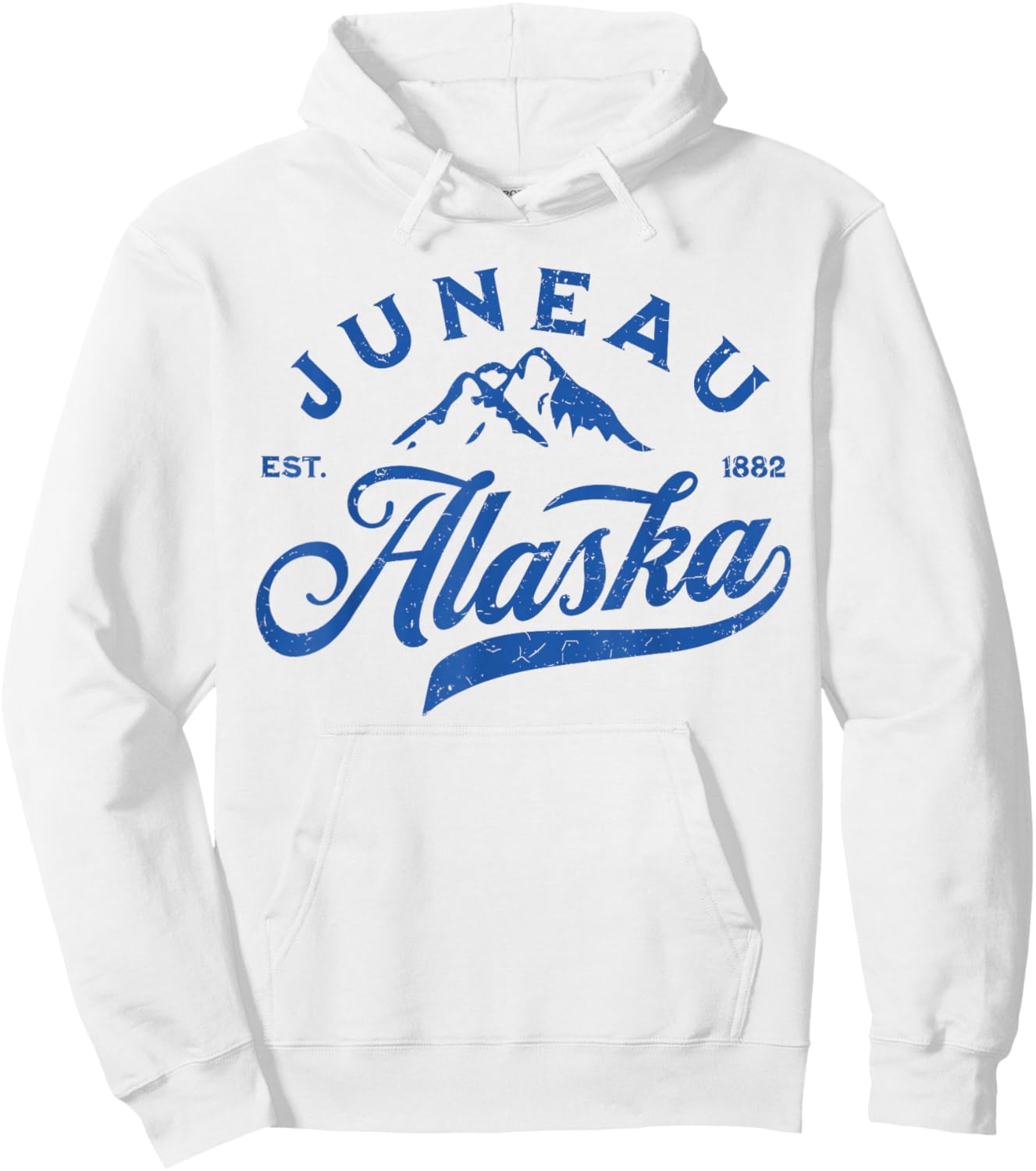 Vintage Juneau Alaska AK Mountains Family Vacation Souvenir Hoodie - Hoodie | White