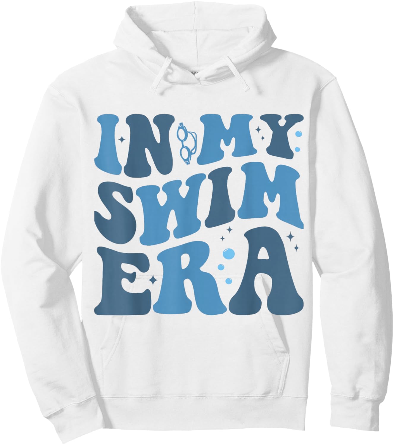 In My Swim Era Groovy Swimming Funny Swimmer Hoodie - Hoodie | White