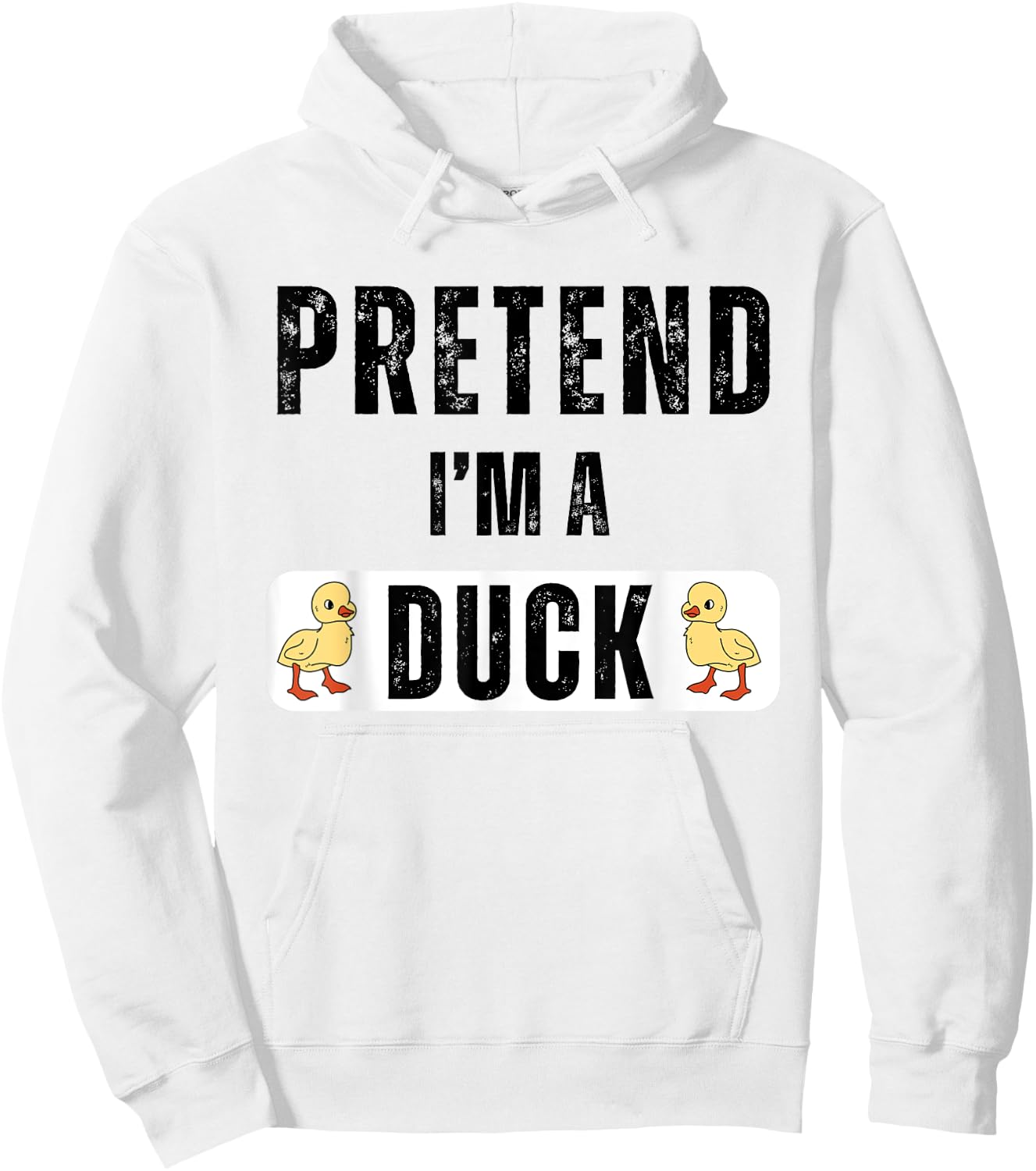 Pretend I'm A Duck Matching Kids Adult Duck Costume Hoodie - Hoodie | White
