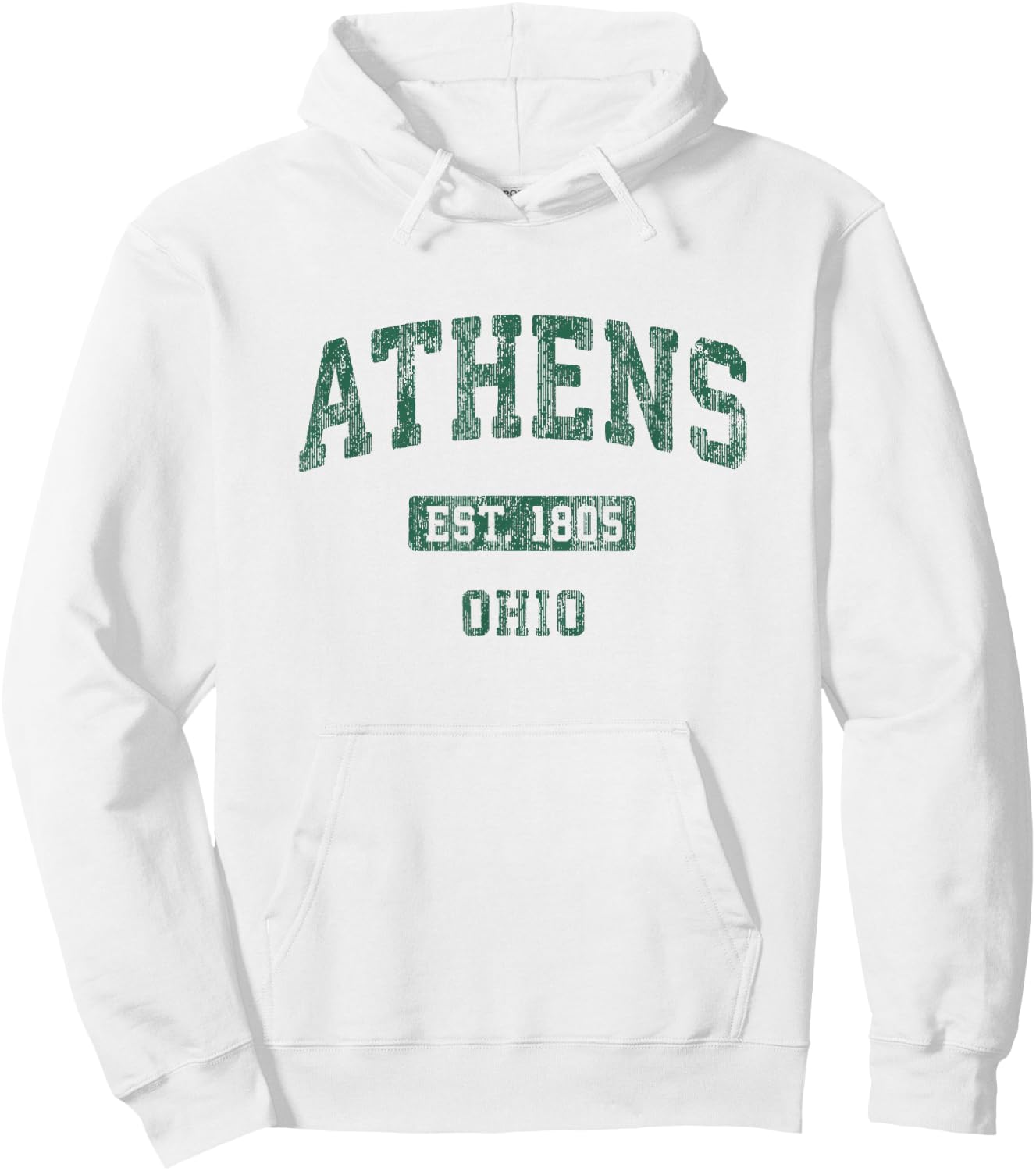 Athens Ohio Vintage Athletic Sports Design Hoodie - Hoodie | White