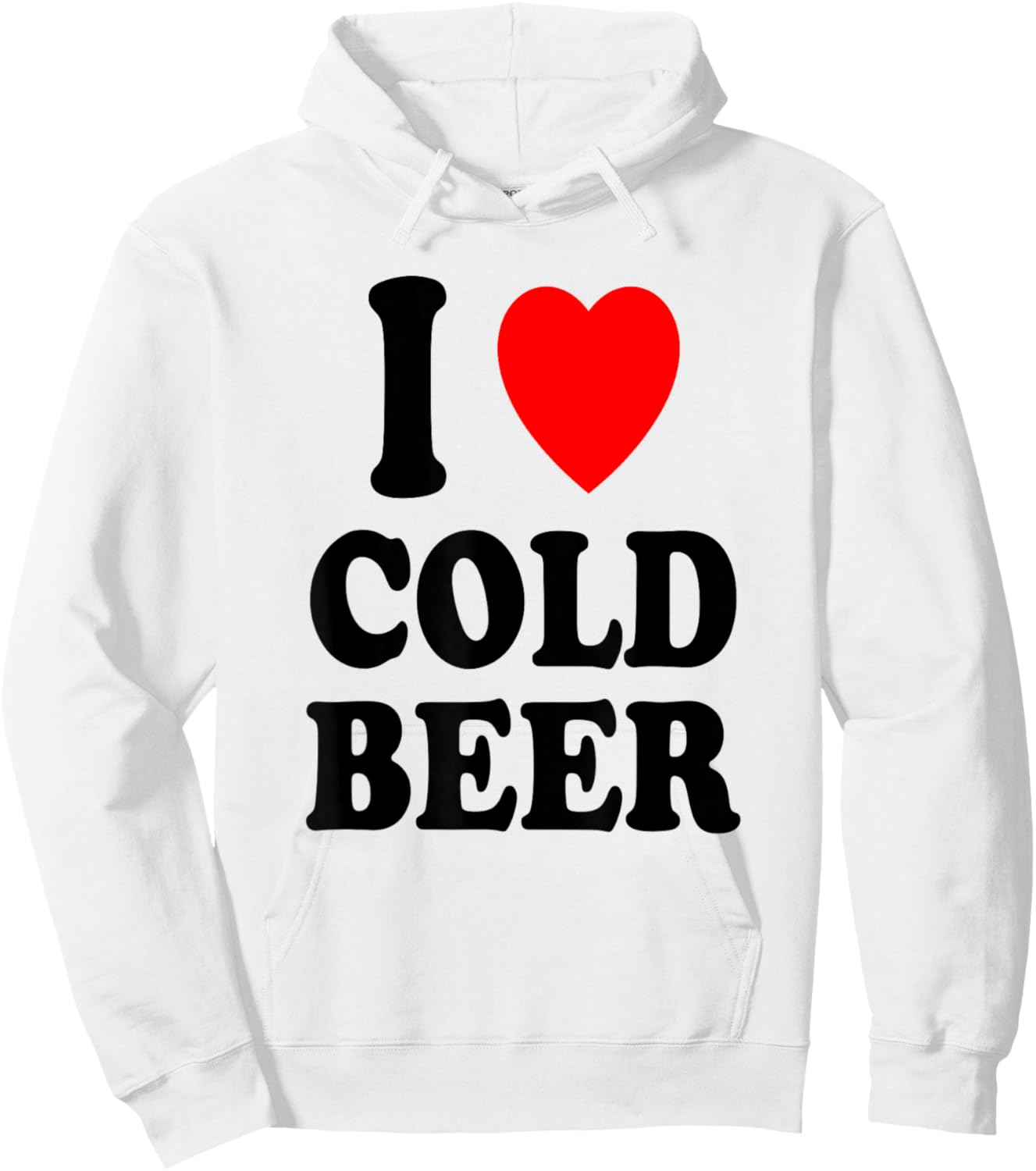 I Heart (Love) Cold Beer Relaxing Party Gathering Refreshing Hoodie - Hoodie | White