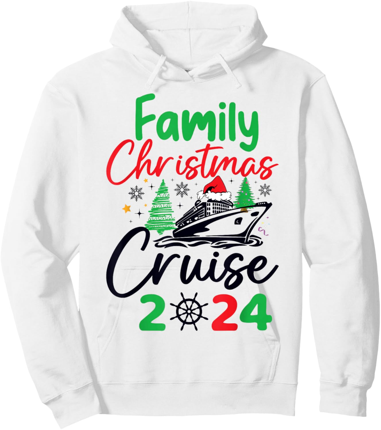Family Christmas Cruise 2024 Merry Cruisemas Xmas Matching Hoodie - Hoodie | White
