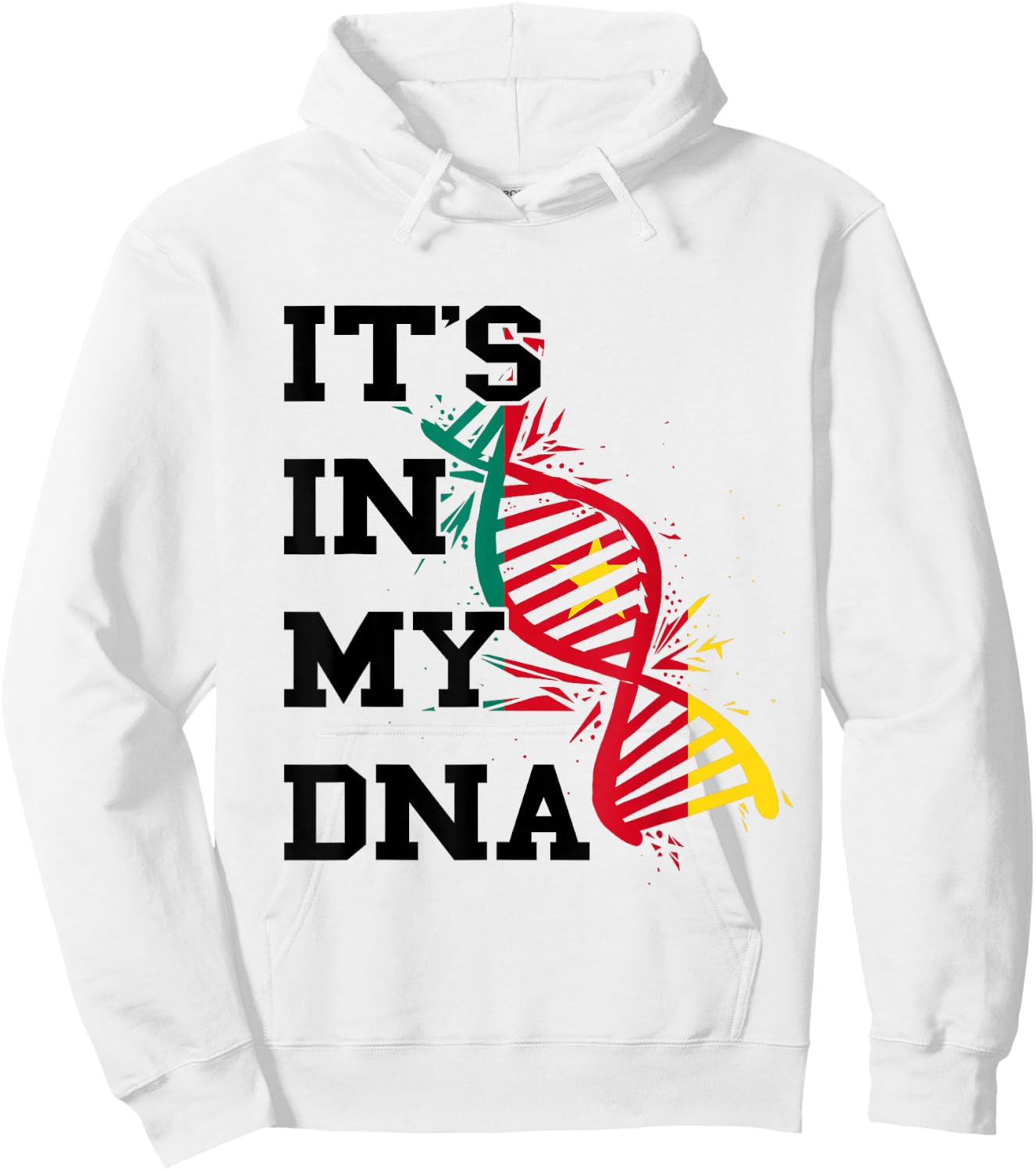 Cameroon Flag DNA Cameroonian Roots Cameroonian Pride Hoodie - Hoodie | White