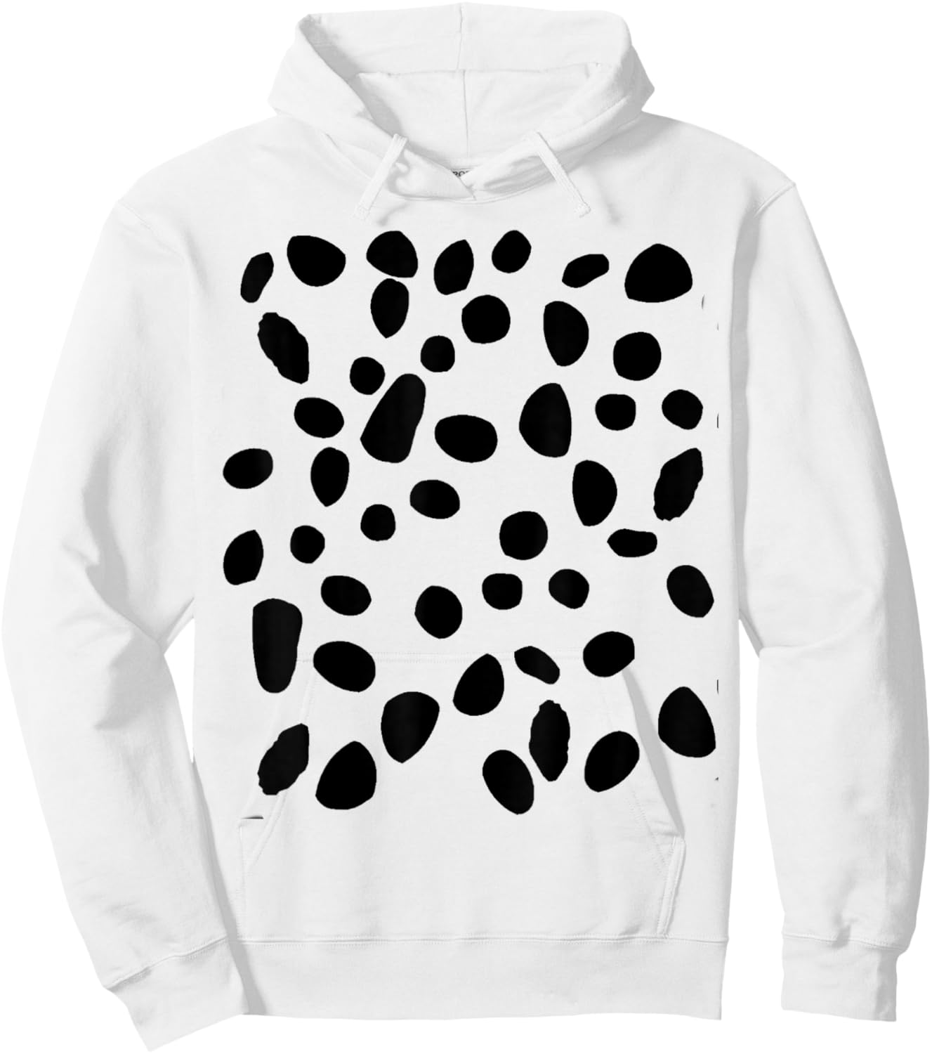 Spotted White with Black Polka dots Dalmatian Hoodie - Hoodie | White