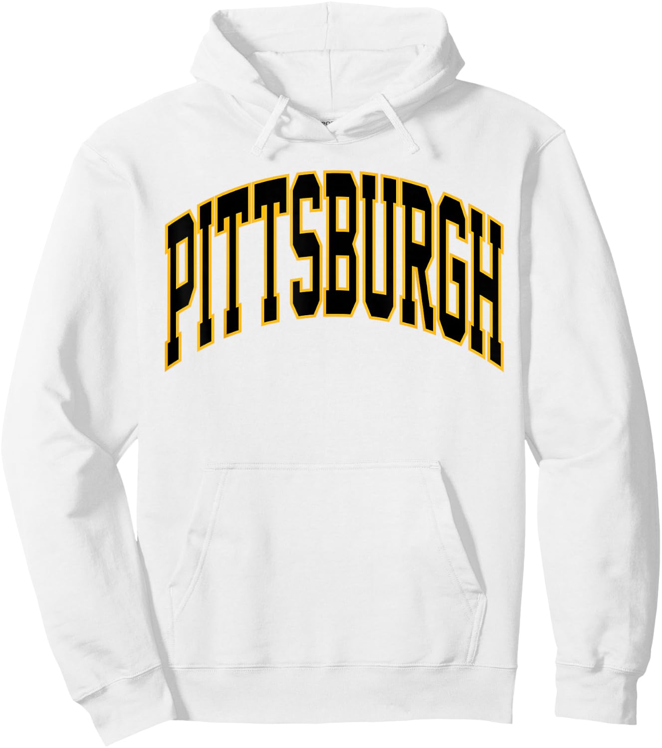 Retro Pittsburgh Throwback Classic Pittsburgh Black Gold Hoodie - Hoodie | White