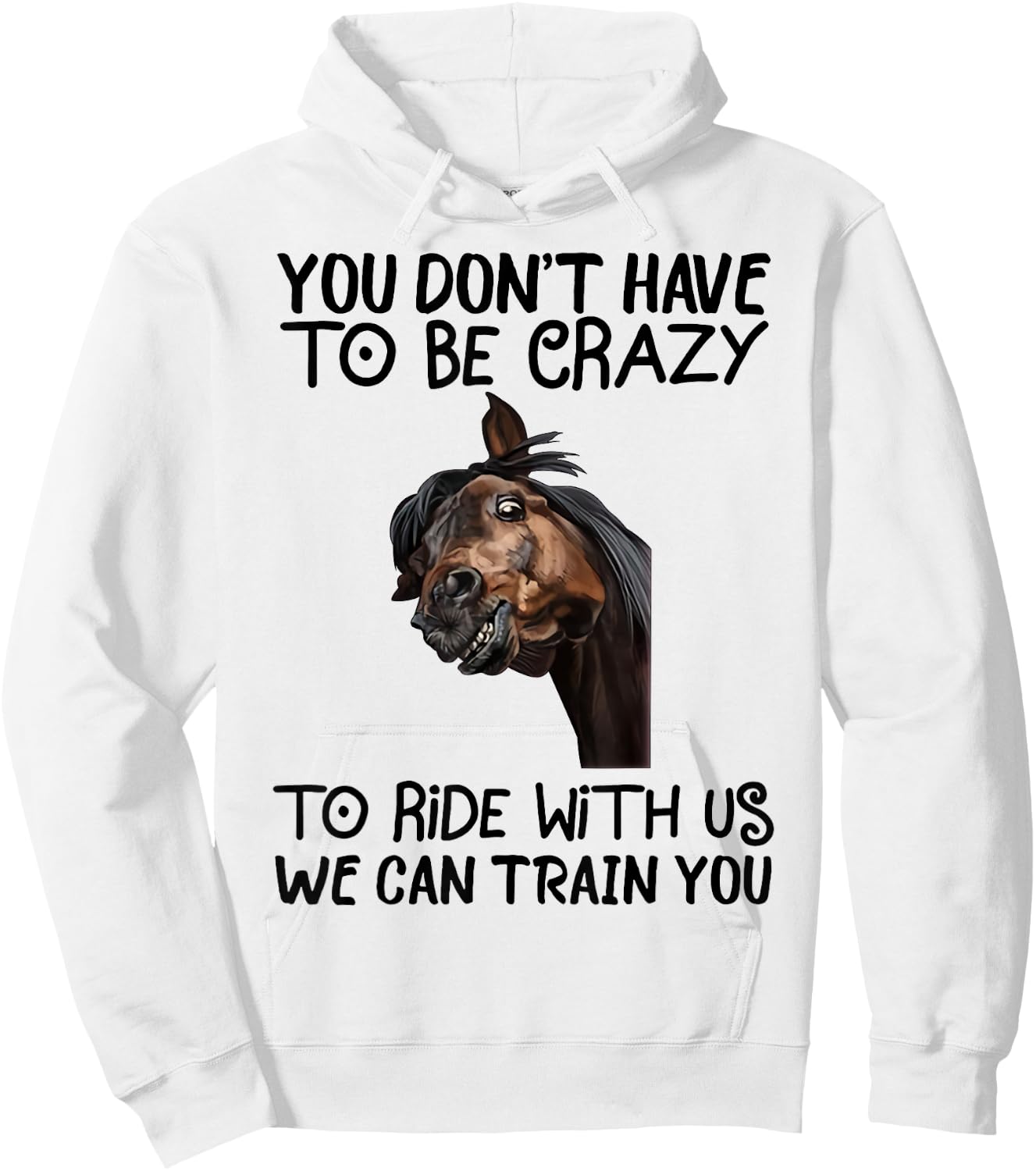 Horse Riding Equestrian Themed Gifts for Horse Lovers Funny Hoodie - Hoodie | White