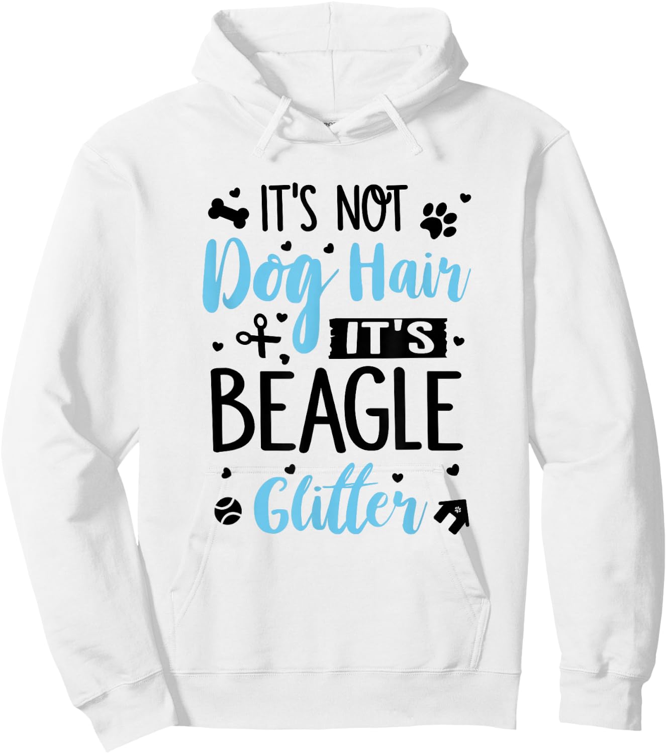 Beagle Glitter - Funny Beagle Shirt Gift Beagle Lover Hoodie - Hoodie | White