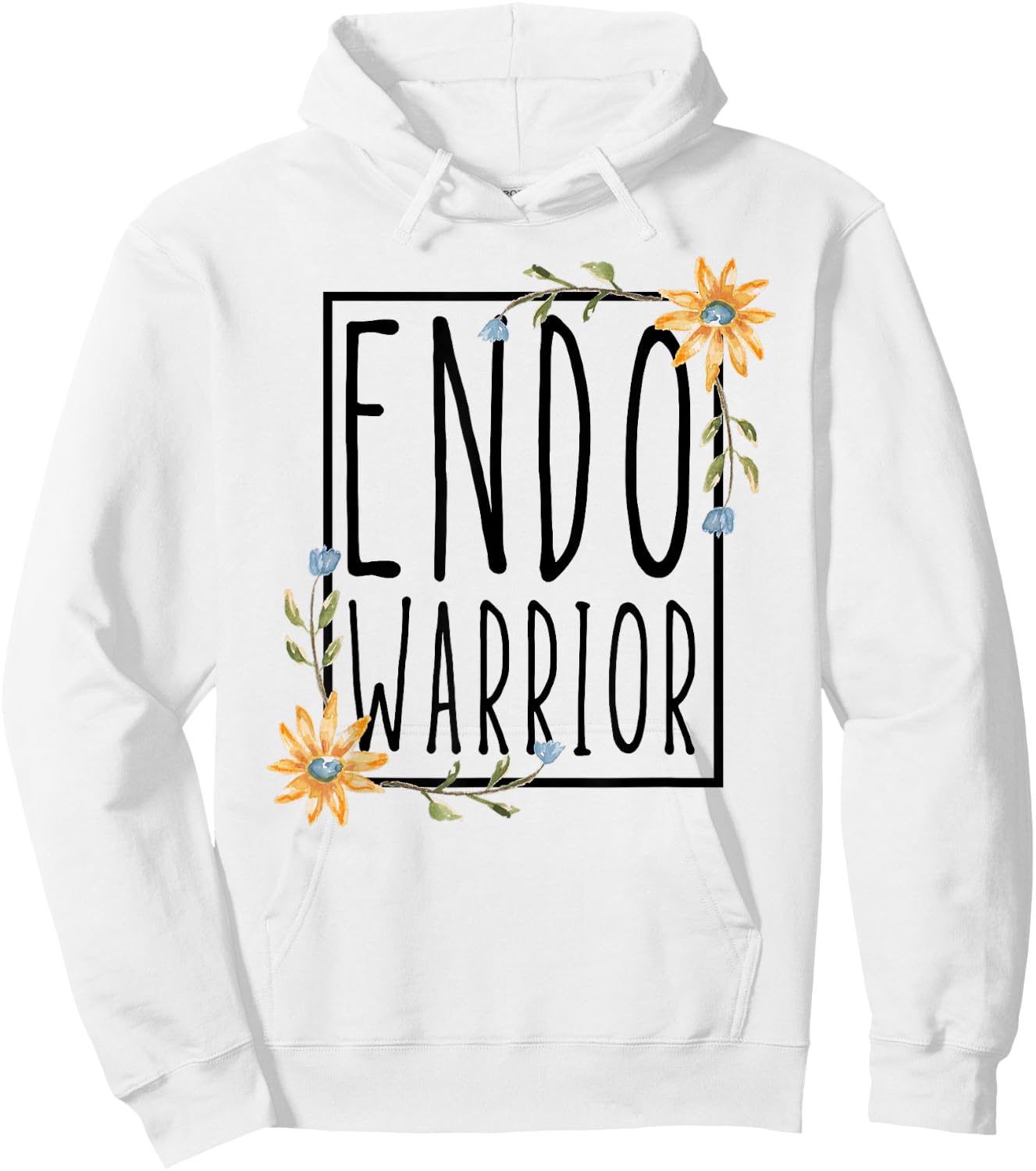 Endo Warrior - Sunflower Endometriosis Awareness Hoodie - Hoodie | White