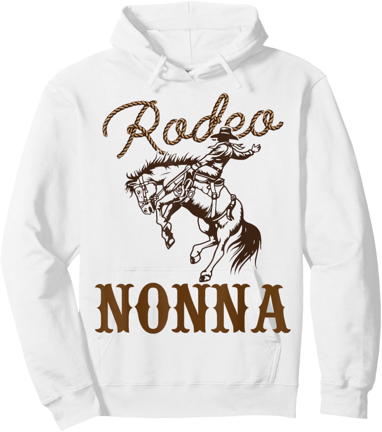 Nonna Birthday Cowboy Cowgirl Western Rodeo Grandma Party Hoodie - Hoodie | White
