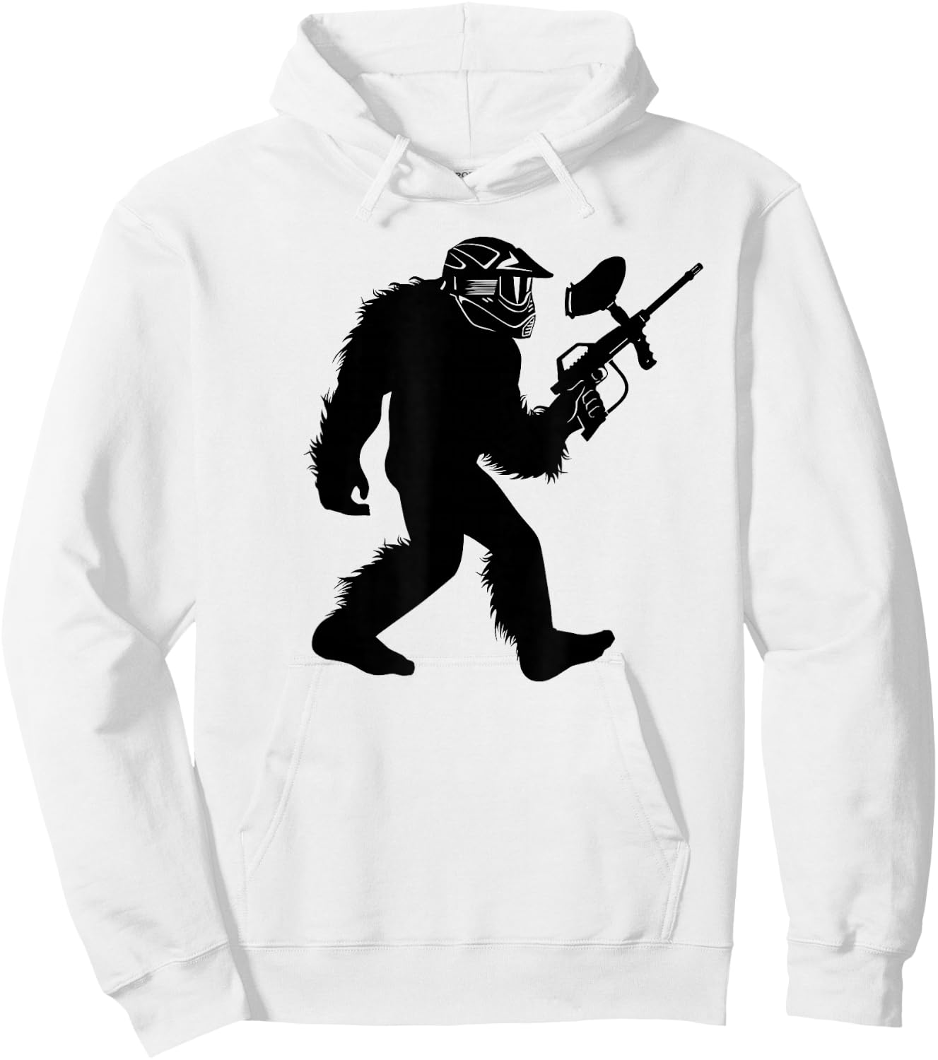 Bigfoot Paintball , Sasquatch Paintballer Apparel Hoodie - Hoodie | White