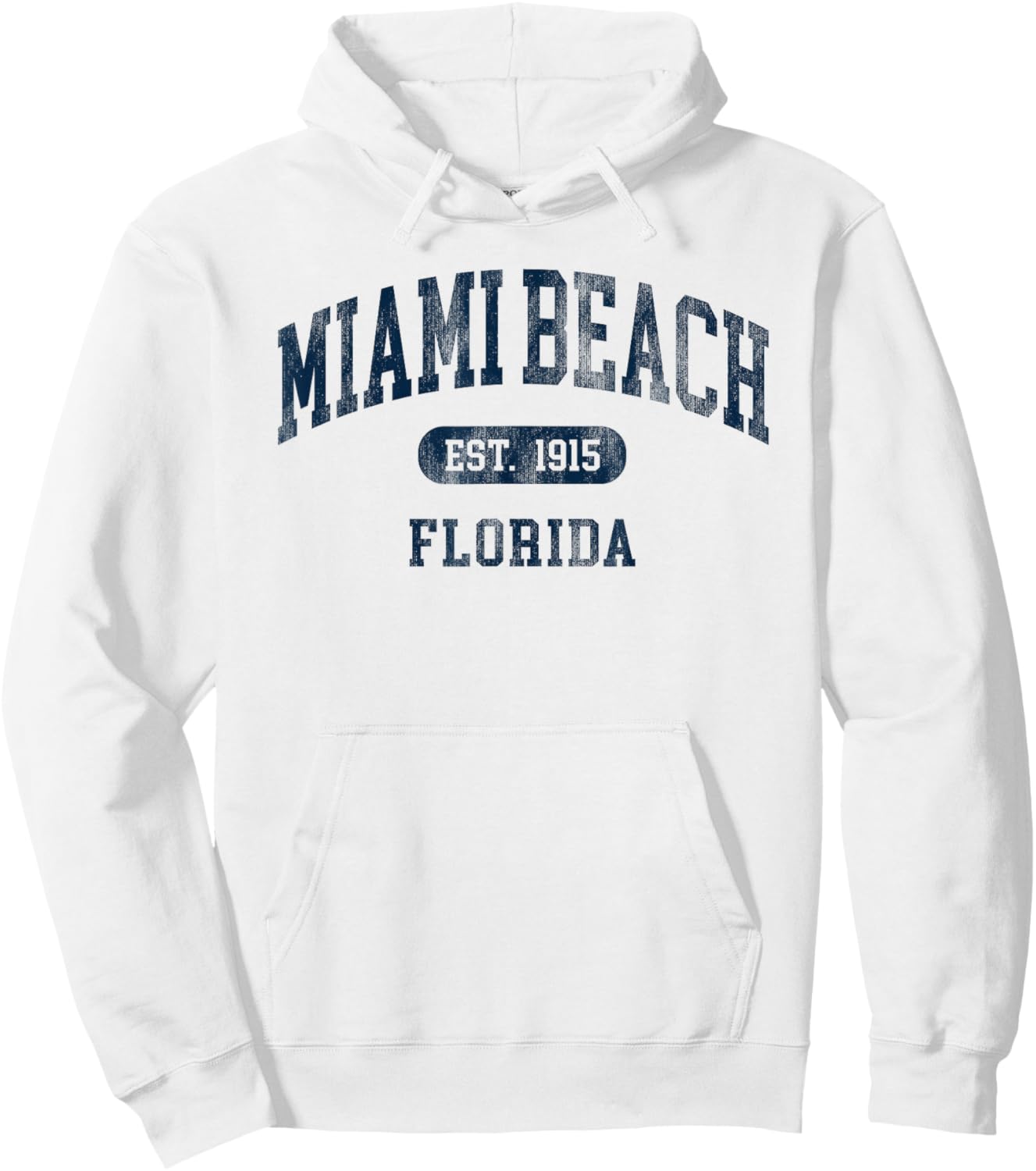 Miami Beach Florida Retro Preppy Throwback Vacation Souvenir Hoodie - Hoodie | White