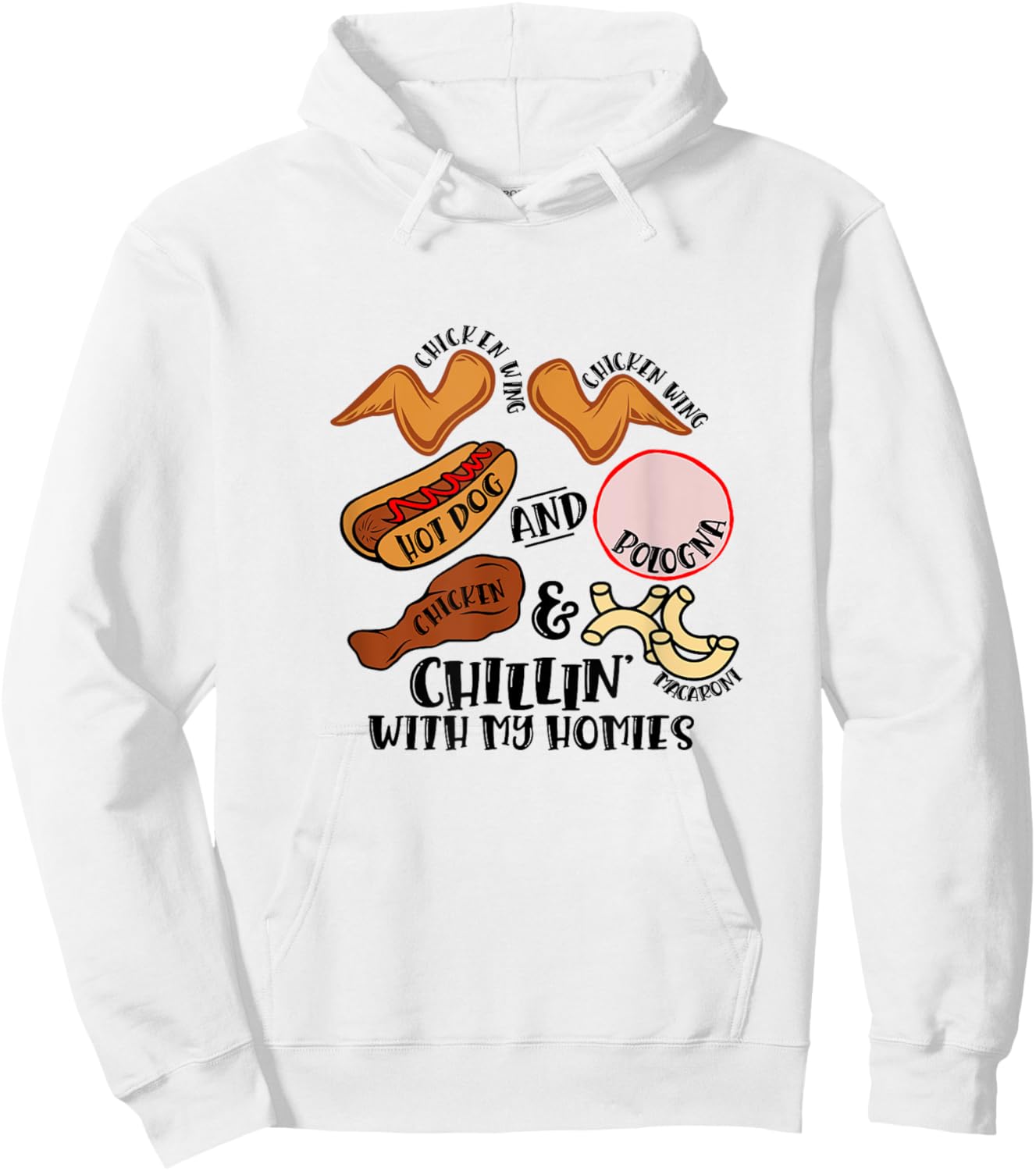 Chicken Wing Chicken Wing Hot Dog & Bologna Viral Song Lyric Women Hoodie - Hoodie | White