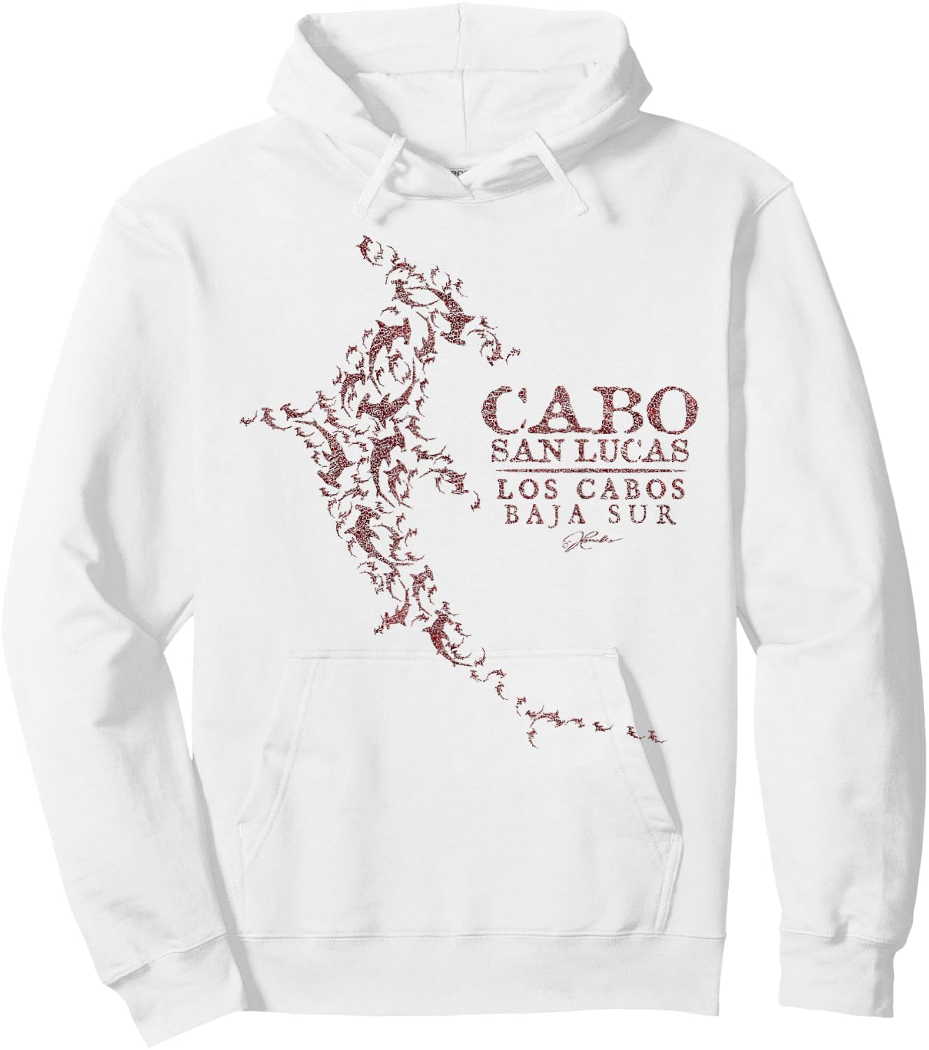 JCombs: Cabo San Lucas, Los Cabos Hammerhead Shark School Hoodie - Hoodie | White