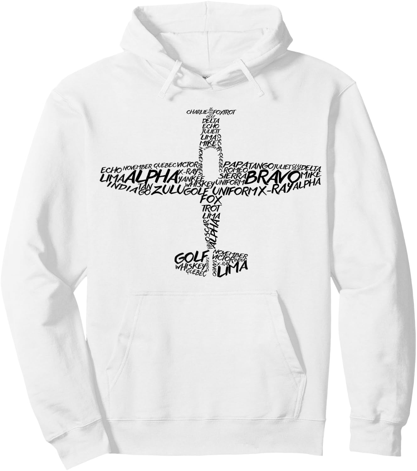 Phonetic Alphabet | Pilot Airplane Shirt Hoodie - Hoodie | White