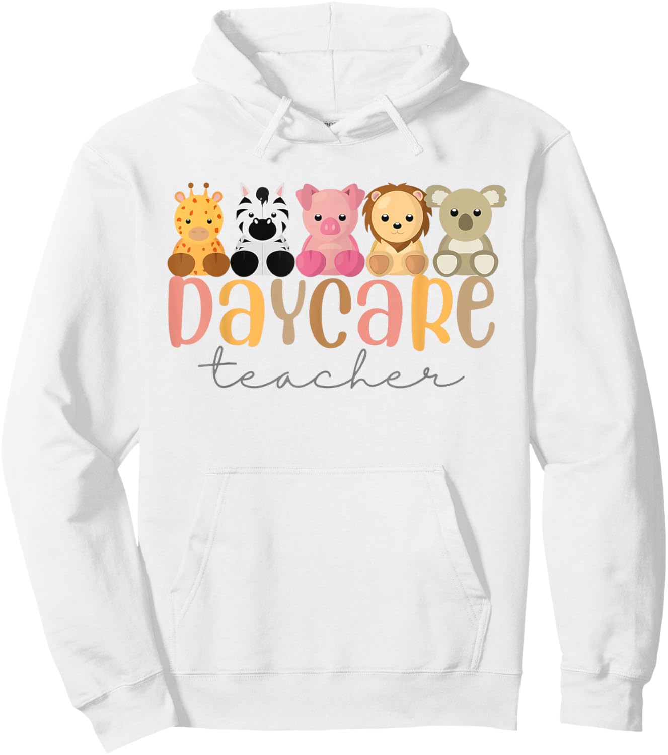 Daycare Teacher Animals Daycare Provider Back To School Hoodie - Hoodie | White