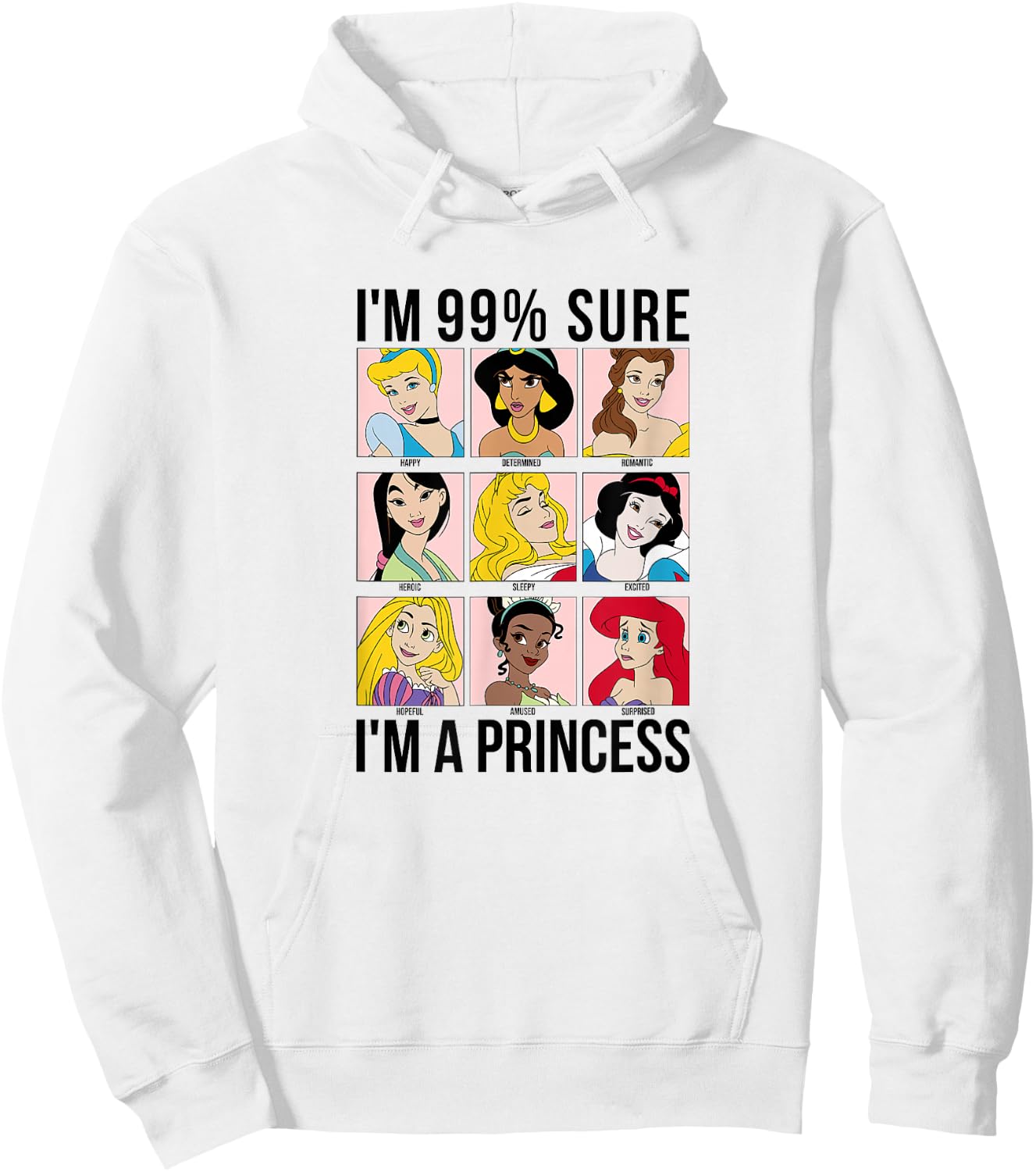 Disney Princess Group Box I'm 99% Sure I'm A Princess Hoodie - Hoodie | White