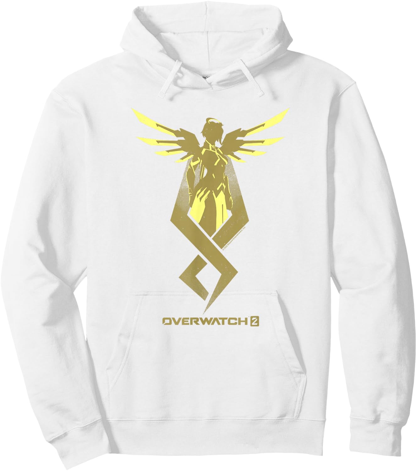 Overwatch 2 Mercy Angel Silhouette V2 Hoodie - Hoodie | White