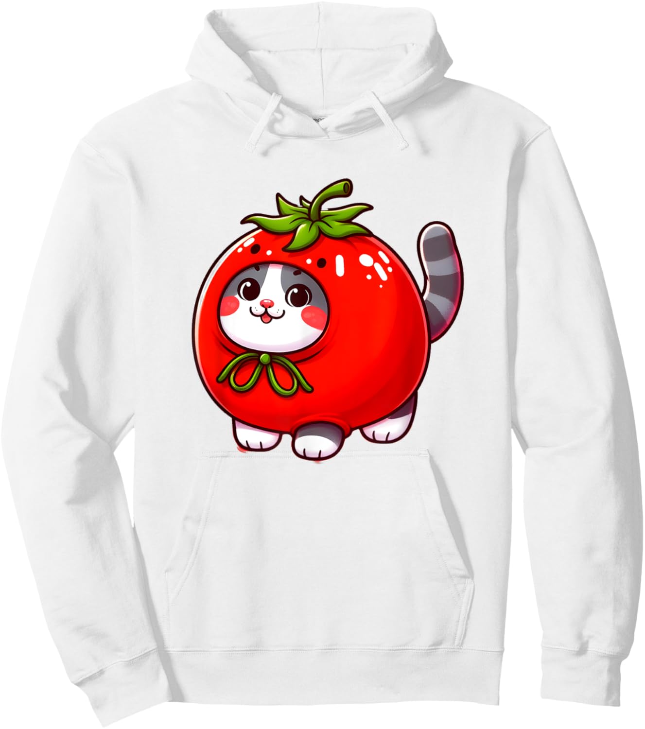 Cat in Tomato Costume Hoodie - Hoodie | White