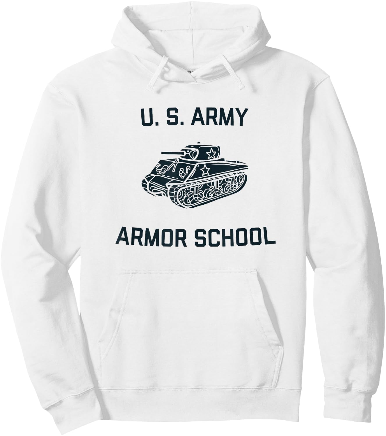 US Army Armor School Sherman Tank WW2 Vintage PT | Fort Knox Hoodie - Hoodie | White