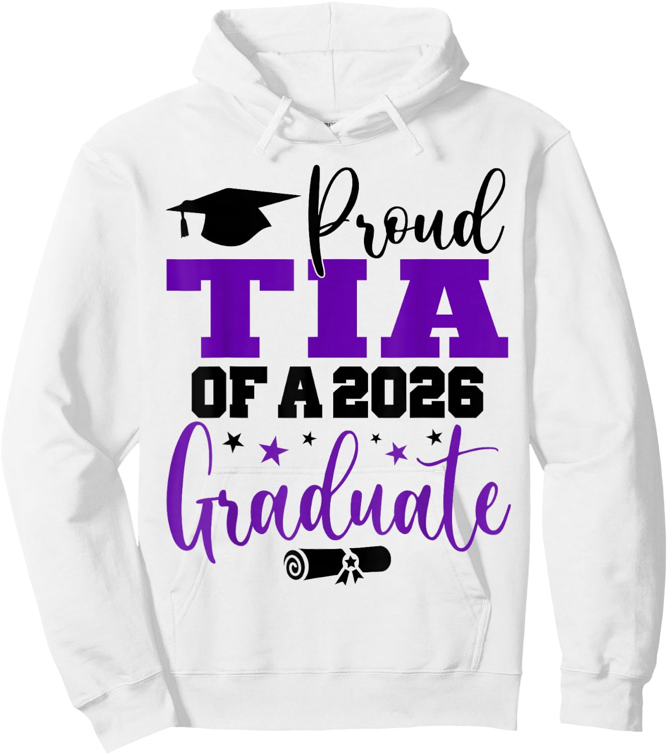 Senior 2026 Proud Tia A Class of 2026 Graduate Hoodie - Hoodie | White