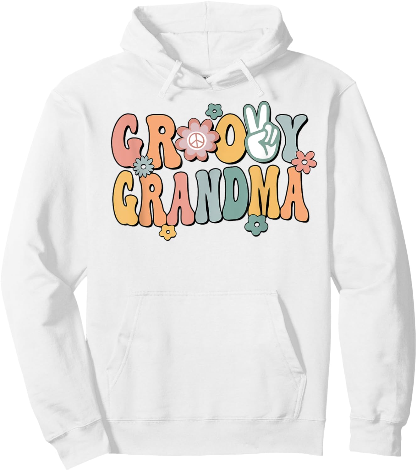 Groovy Grandma Retro Gigi Matching Family 1st Birthday Party Hoodie - Hoodie | White