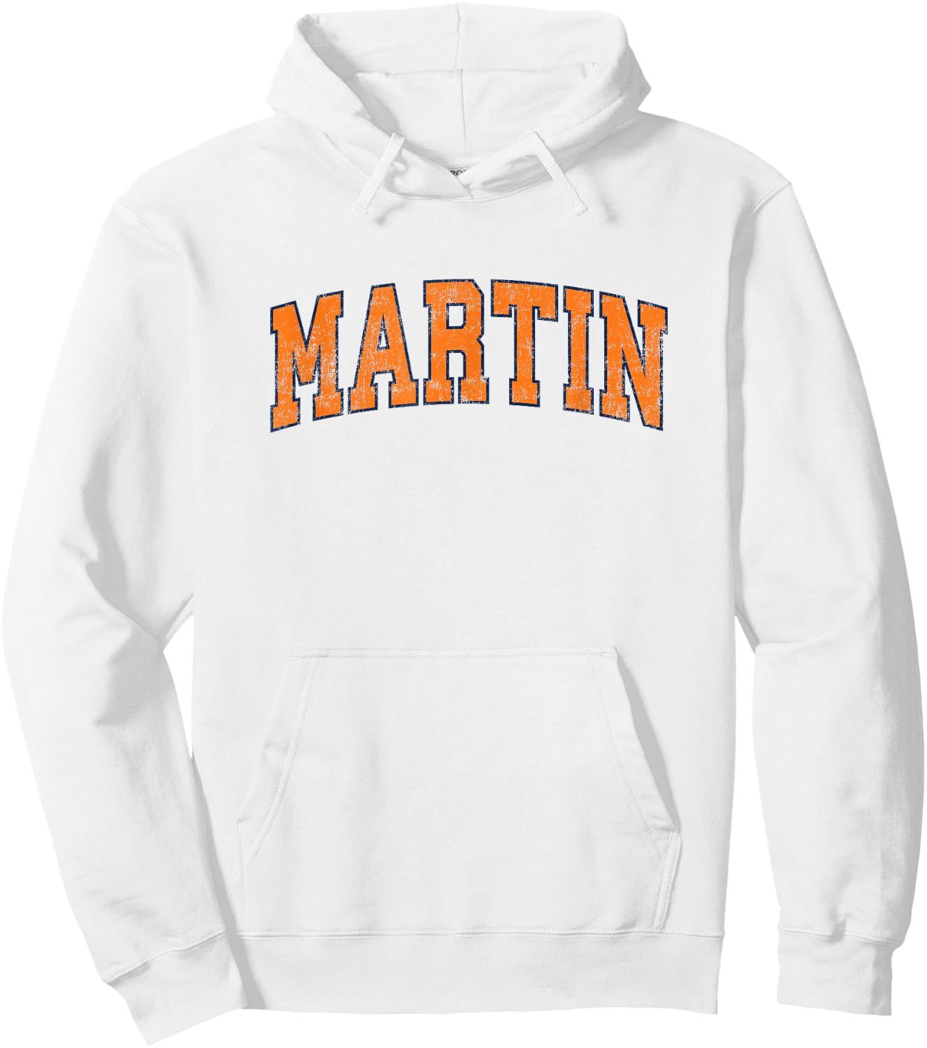 Martin Tennessee TN Vintage Athletic Sports Hoodie - Hoodie | White