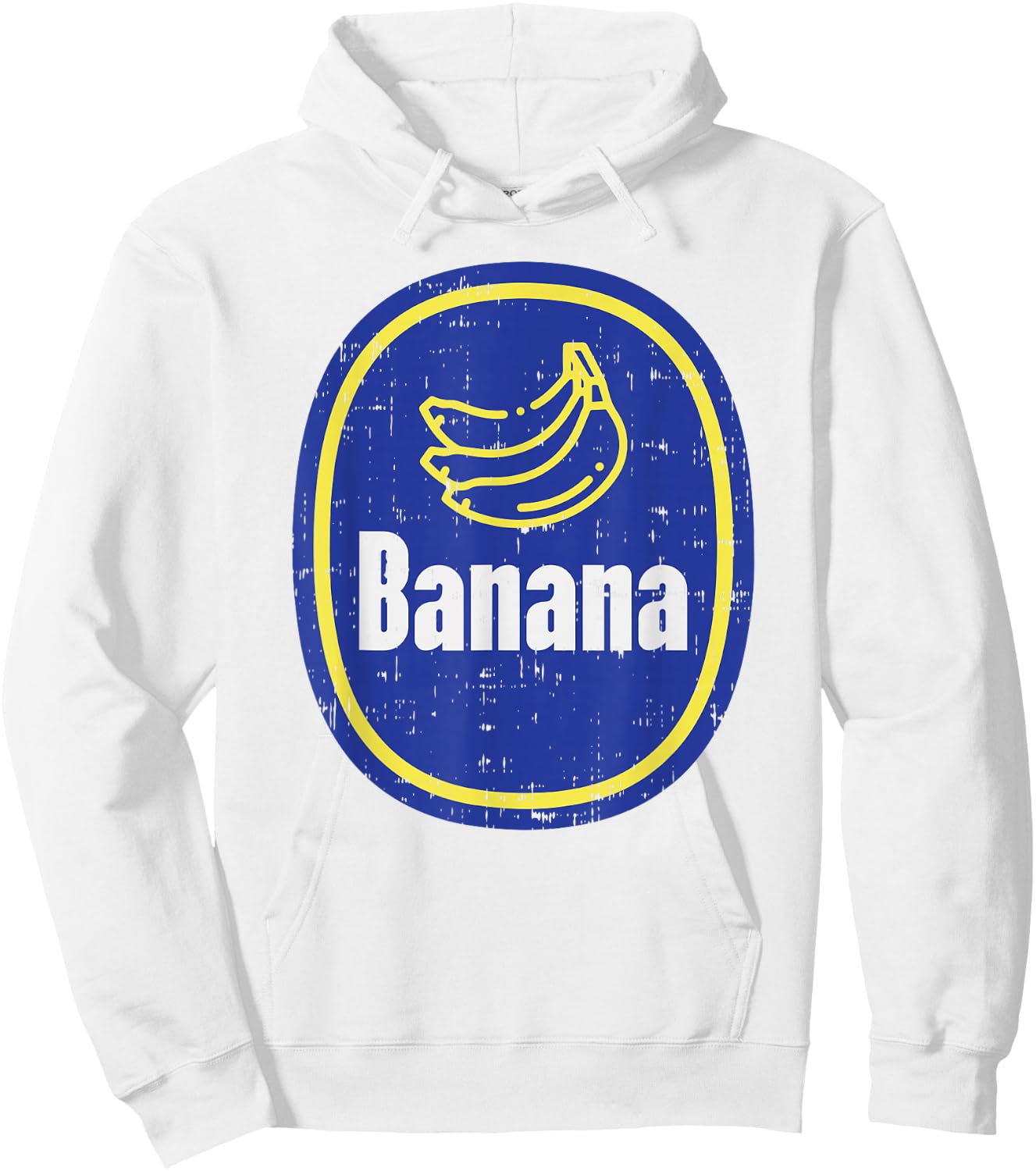 Banana Sticker Funny Fruit Lazy DIY Easy Halloween Costume Hoodie - Hoodie | White