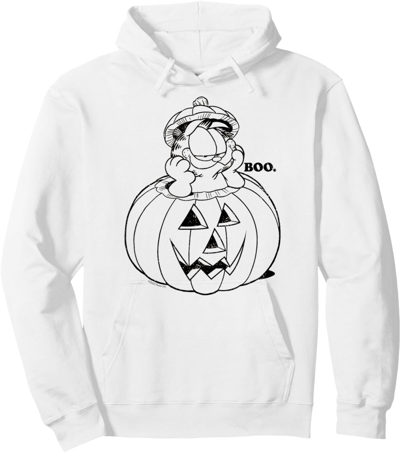 Garfield - Boo Halloween Jack O' Lantern Pumpkin Hoodie - Hoodie | White
