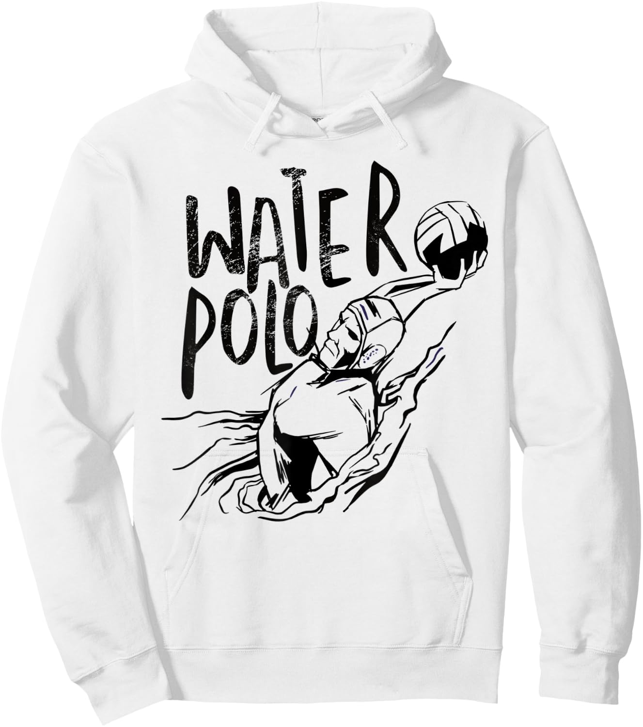 Water Polo Player Grunge Style - WaterPolo Design Ideas Hoodie - Hoodie | White