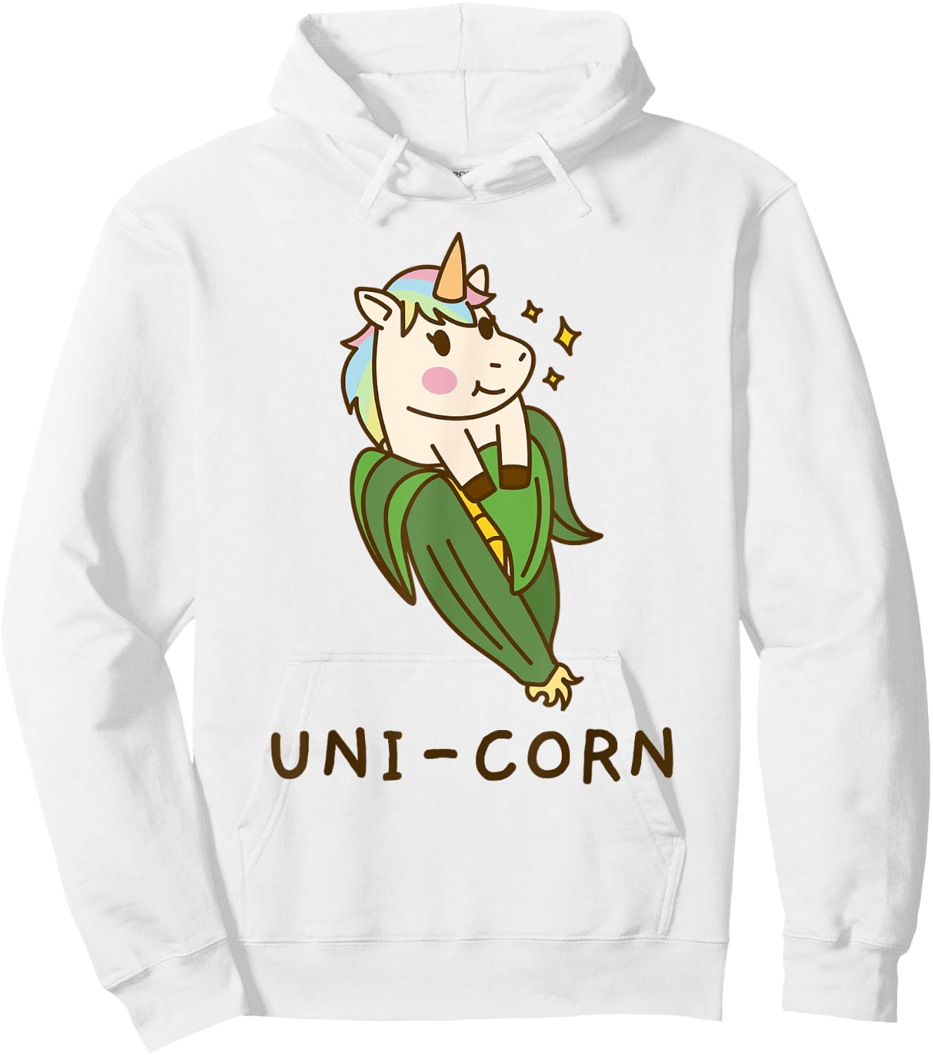 Uni Corn Unicorn on the cob funny cute birthday gift Hoodie - Hoodie | White