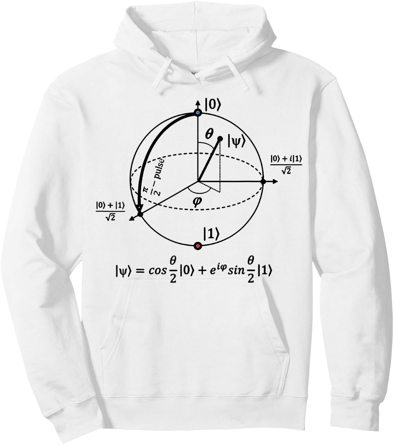 Bloch Sphere of Quantum Information, Physics and Science Hoodie - Hoodie | White