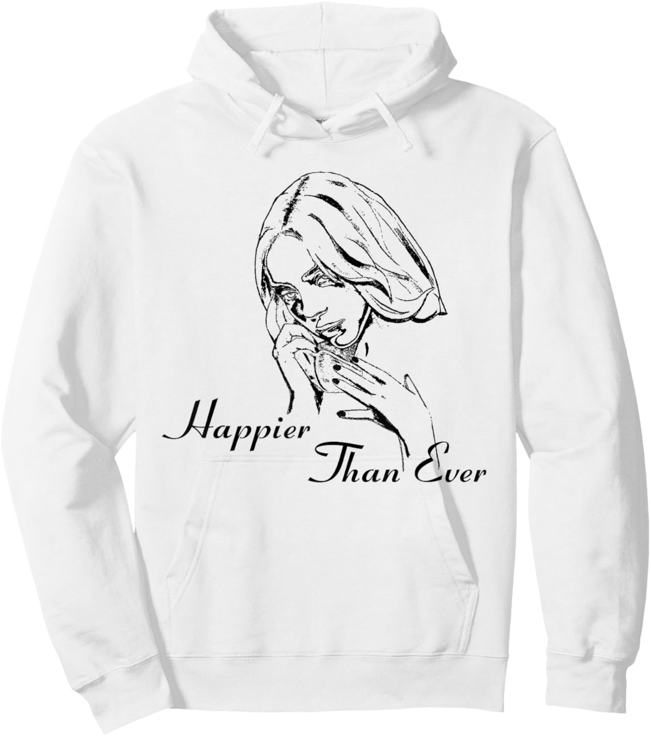 Official Billie Eilish Happier Than Ever White Hoodie - Hoodie | White