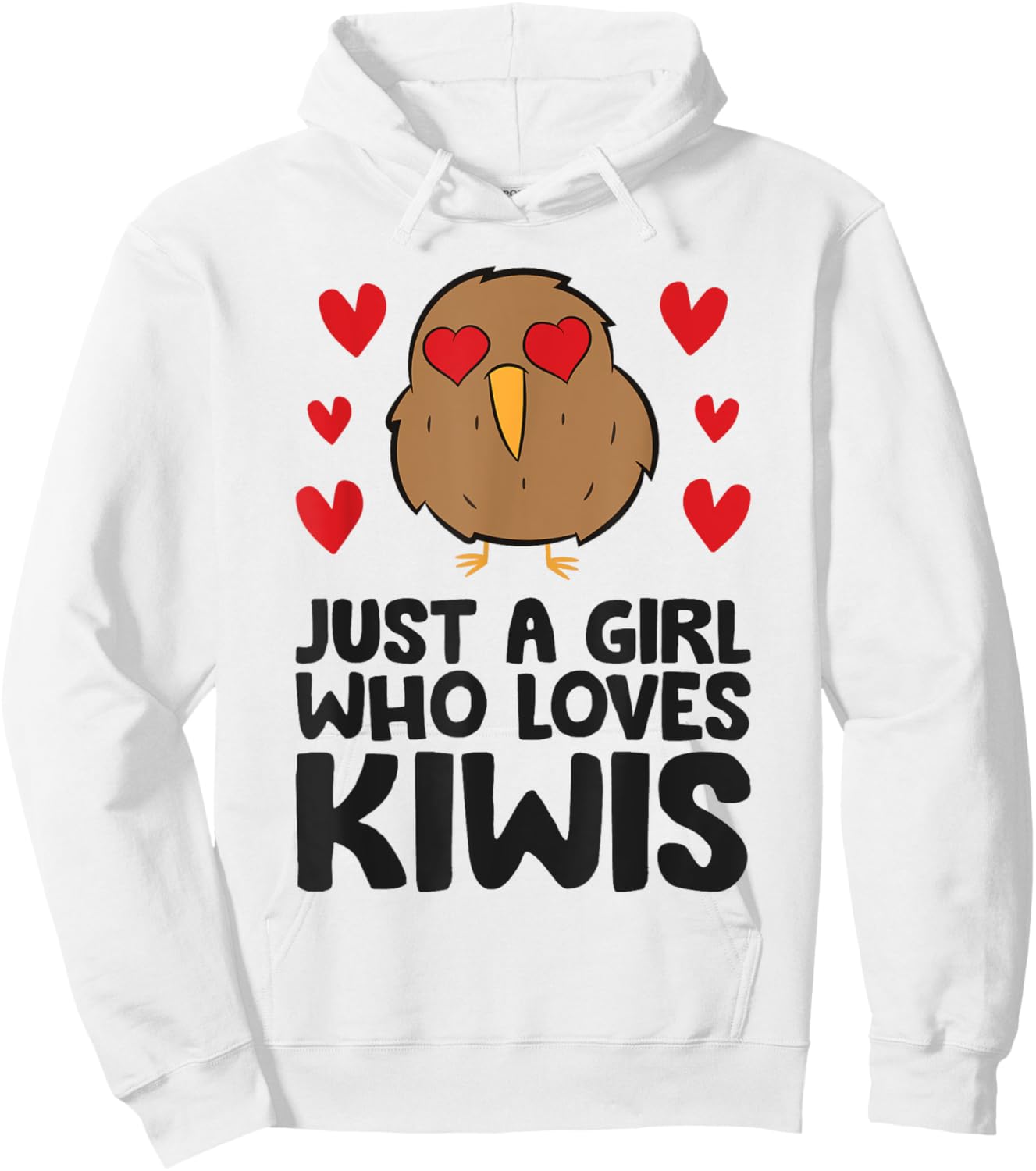 Just A Girl Who Loves Kiwis Cute Kiwi Bird Hoodie - Hoodie | White