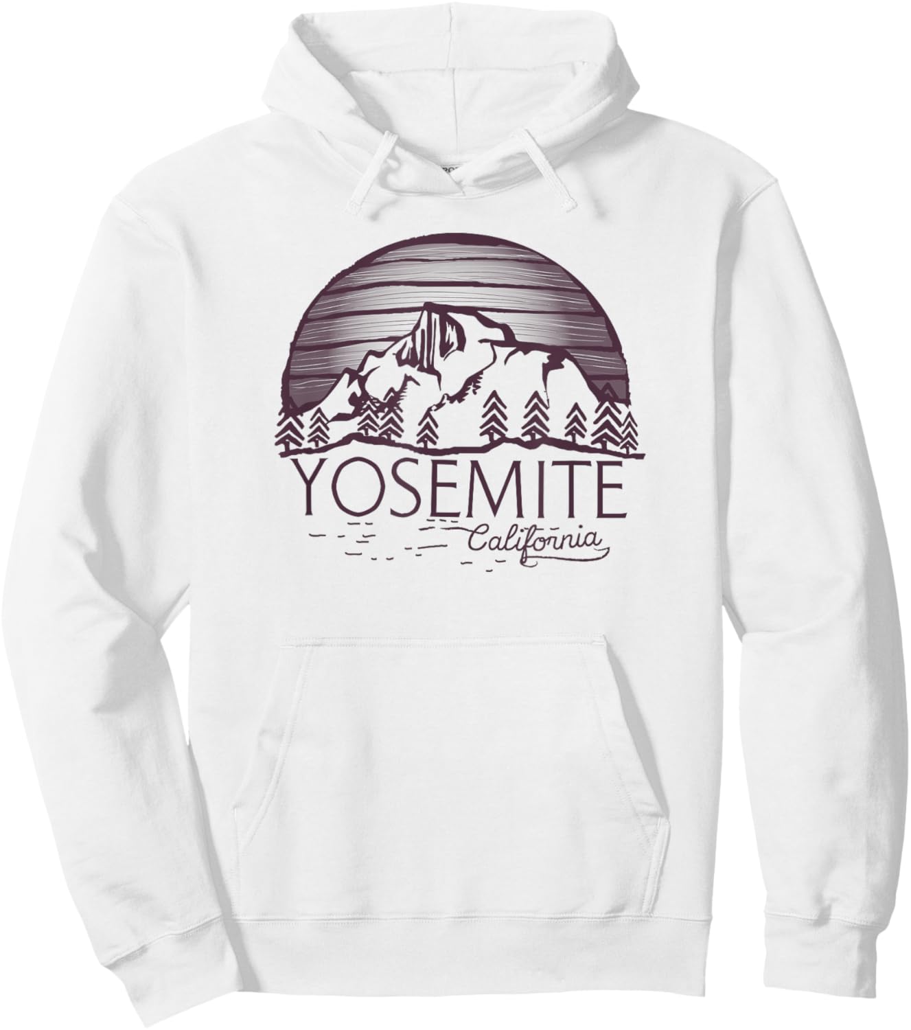 Yosemite National Park Vintage Graphic Hoodie - Hoodie | White