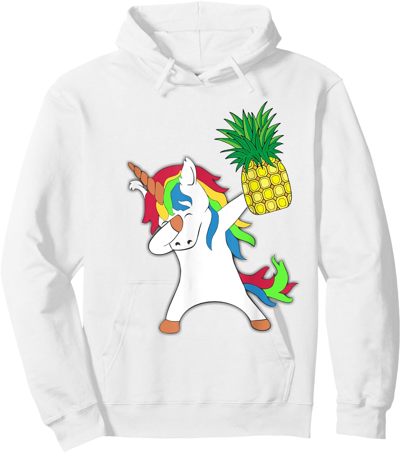 Dabbing Unicorn Horse Pineapple Aloha Beach Hawaiian Gift Women Kids Hoodie - Hoodie | White