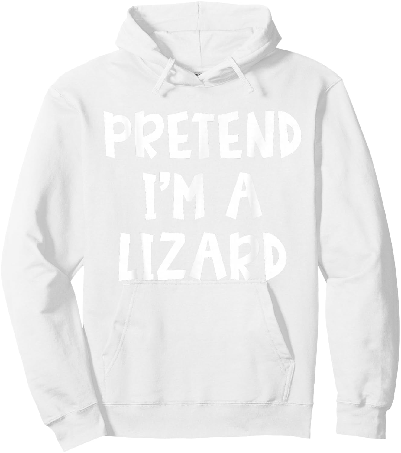 Pretend I'm A Lizard Matching Costume Lazy Easy Halloween Hoodie - Hoodie | White