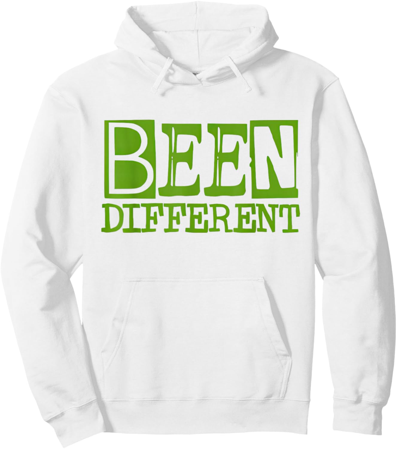 Chlorophyll Green White Color Match Hoodie - Hoodie | White