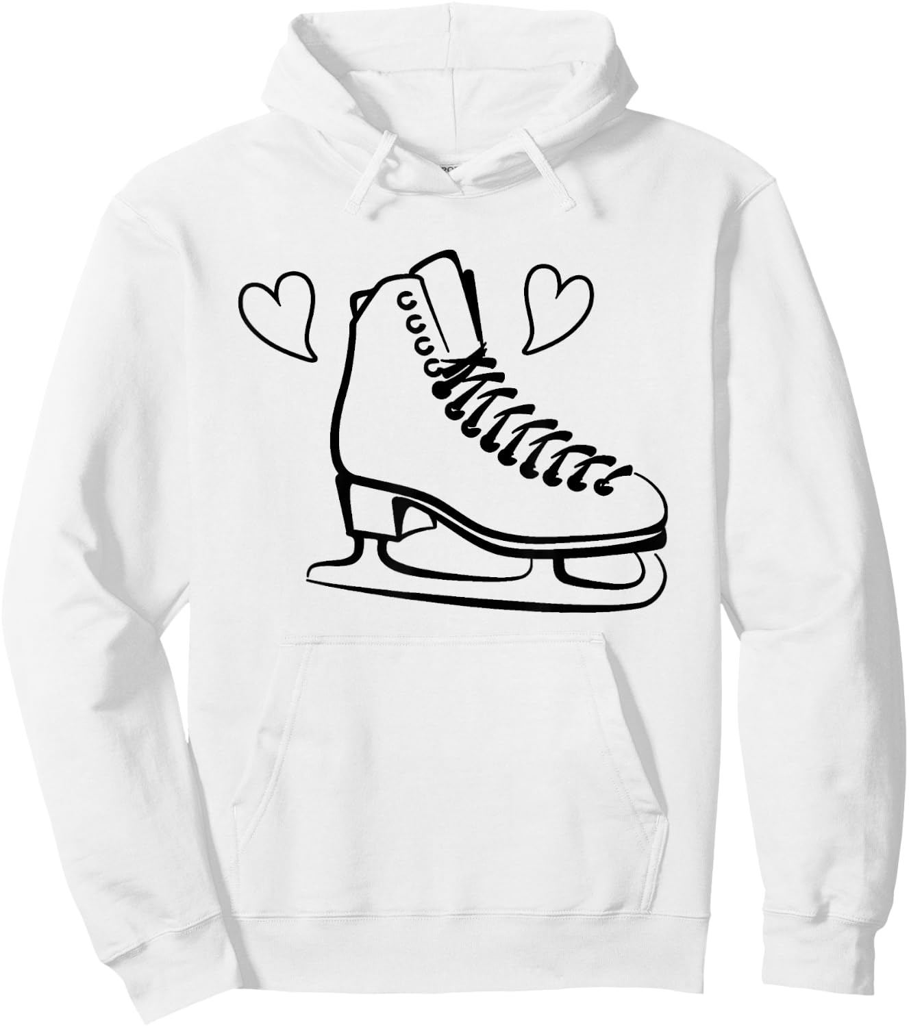 Ice Skating Figure Skates Hoodie - Hoodie | White
